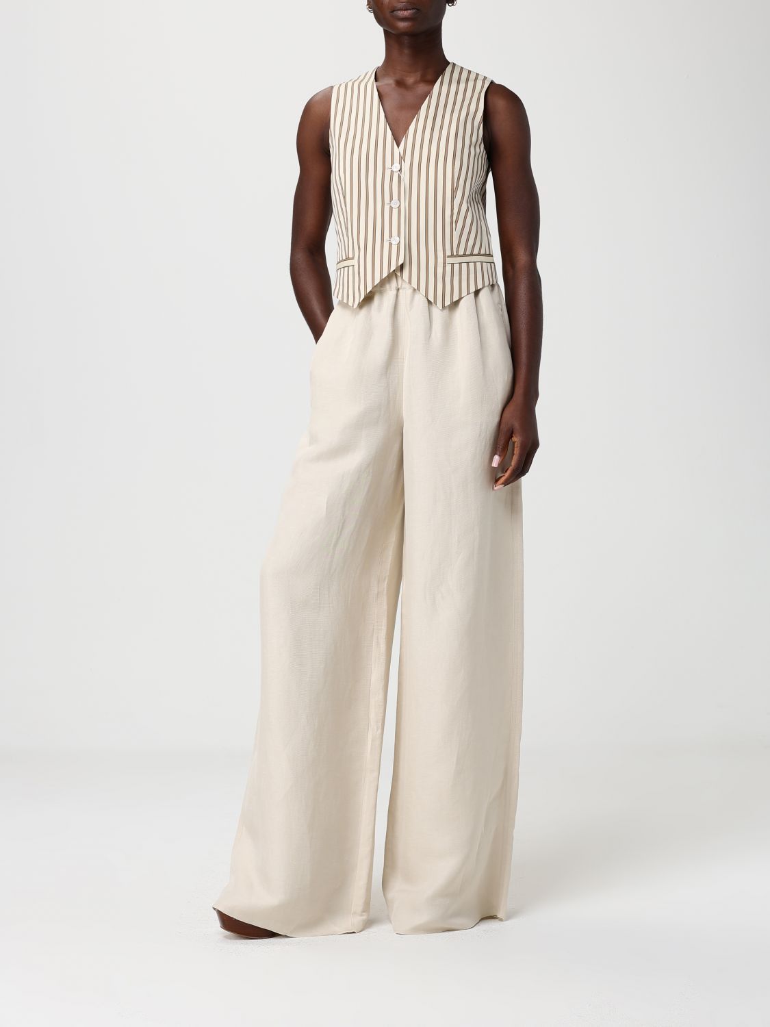 Max Mara Max Mara Waistcoat Woman Beige Size S / US 4 / IT 40 - 2 Thumbnail