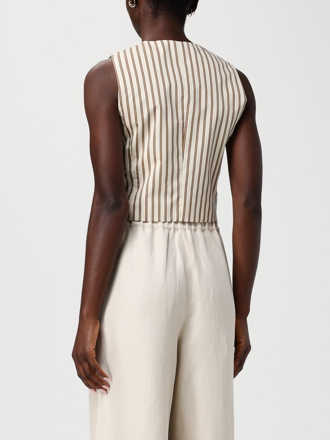 Max Mara Max Mara Waistcoat Woman Beige Size M / US 6-8 / IT 42-44 - 3 Thumbnail