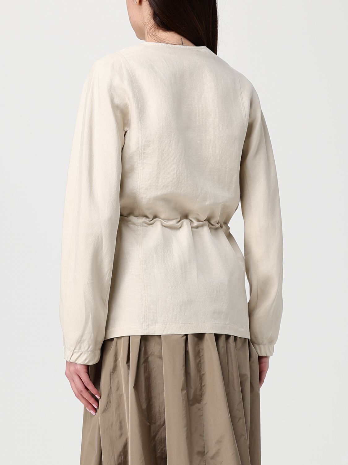 Max Mara Max Mara Jacket Woman Beige Size L / US 10 / IT 46 - 3 Thumbnail