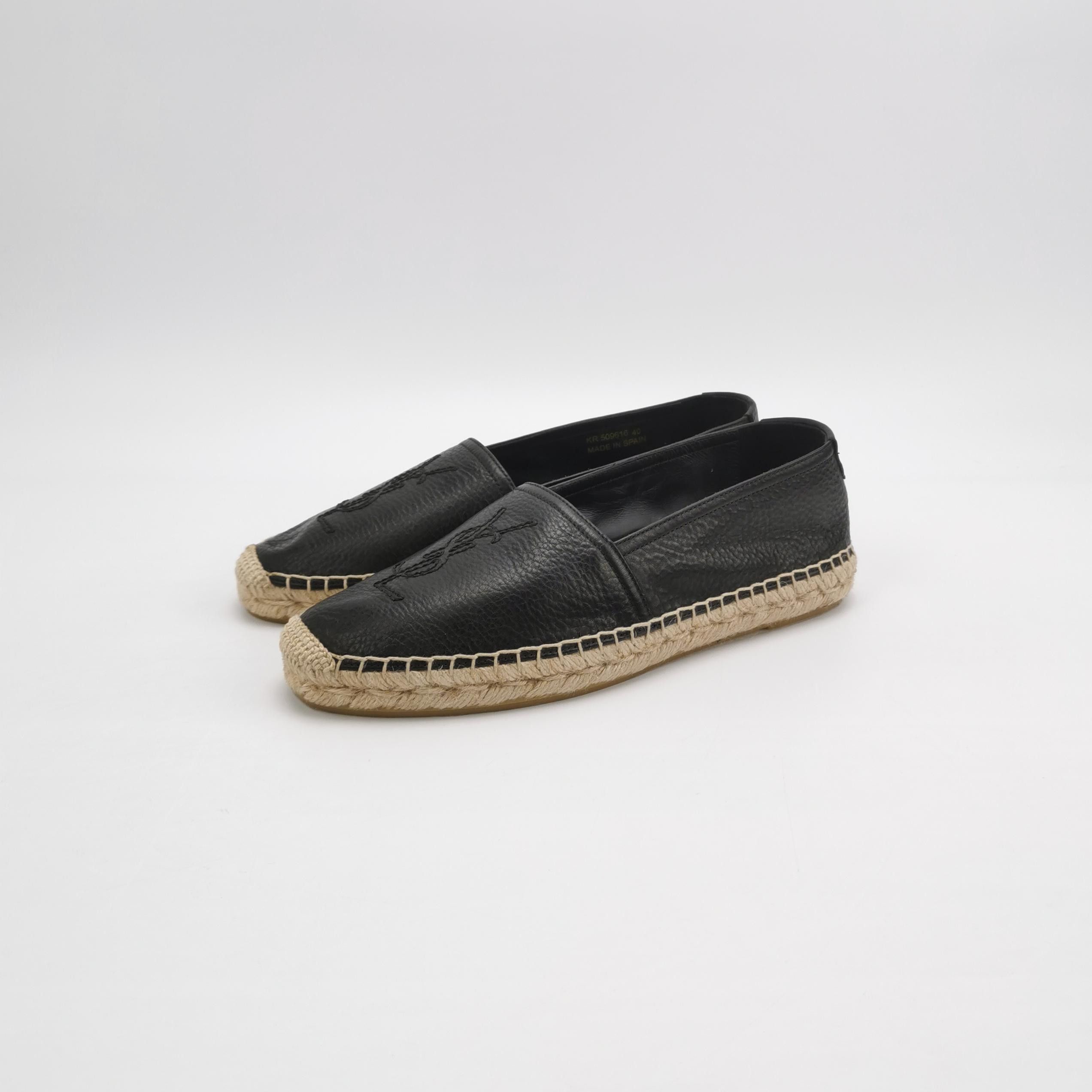 Saint Laurent Paris Saint Laurent Logo Leather Espadrilles 40 Size US 7 / EU 40 - 3 Thumbnail