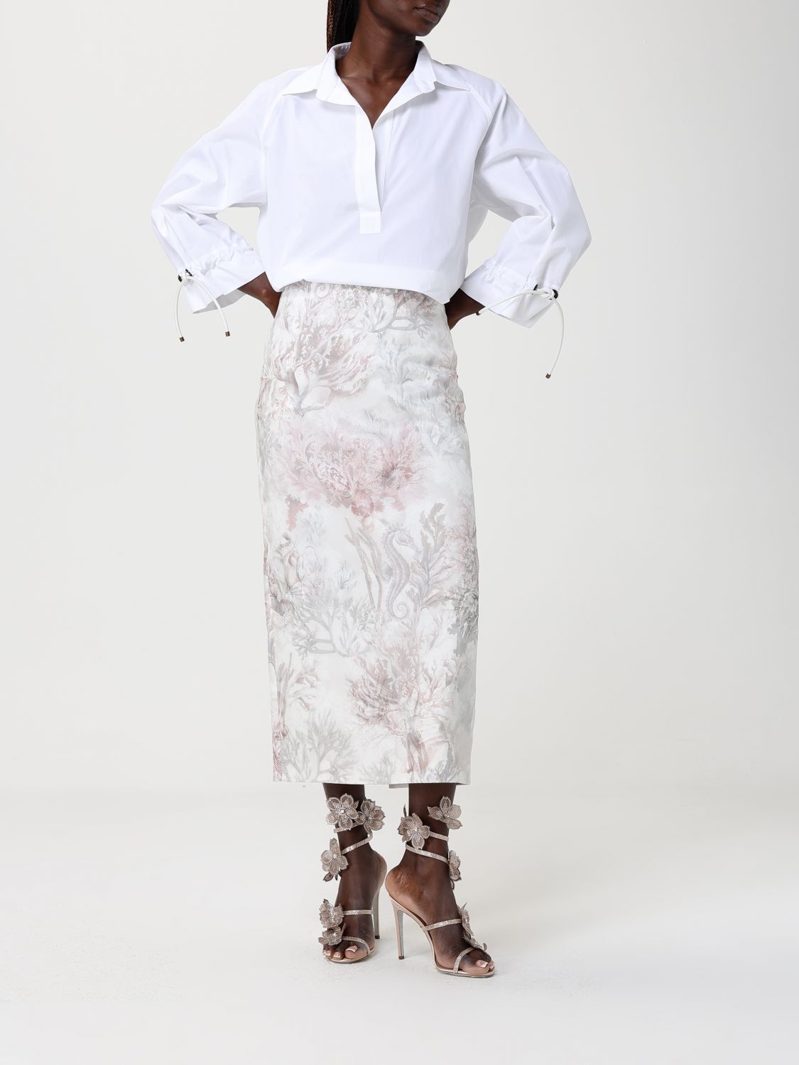 Max Mara Max Mara Shirt Woman White Size M / US 6-8 / IT 42-44 - 2 Thumbnail