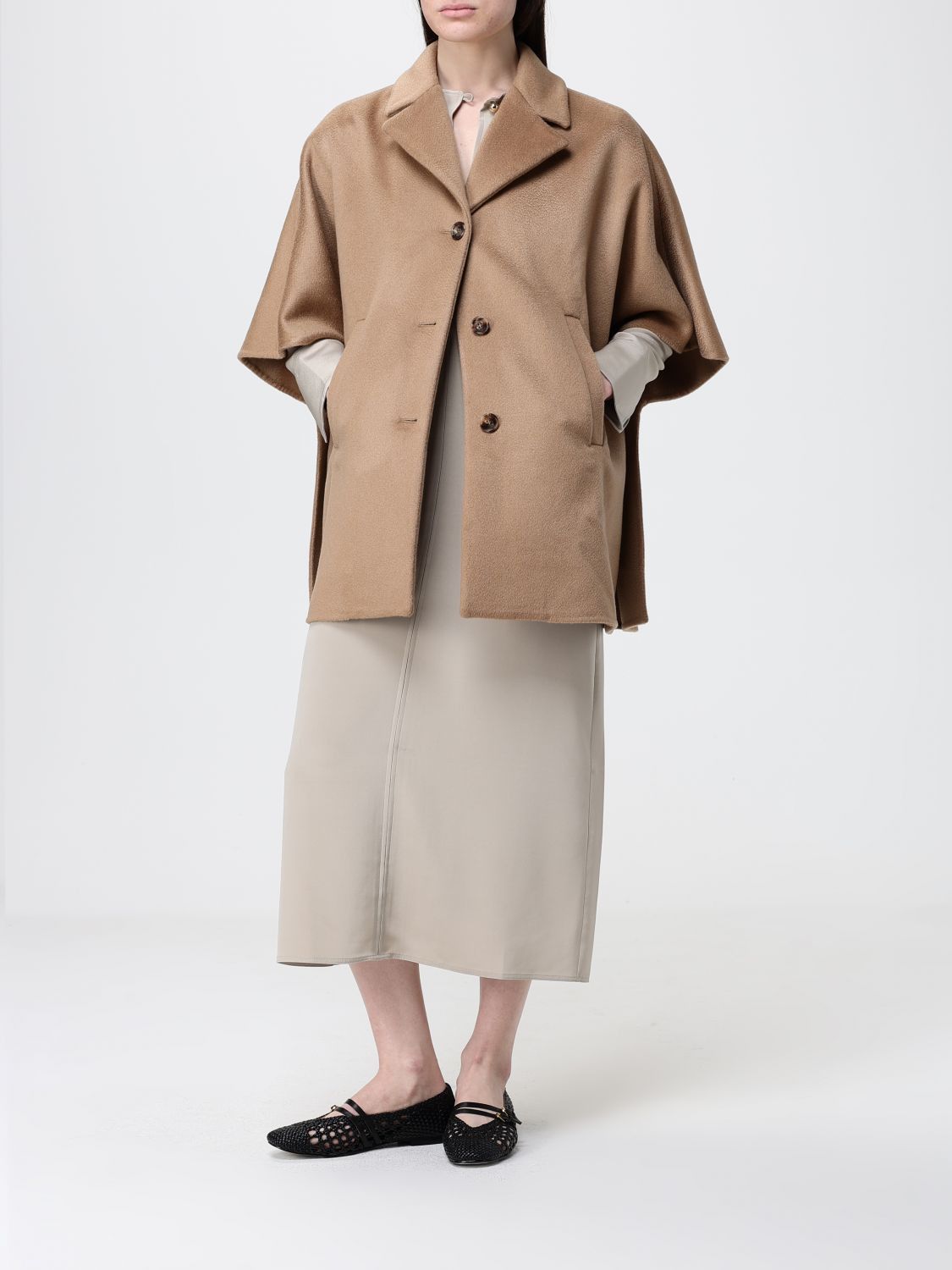 Max Mara Max Mara Dress Woman Beige Size XL / US 12-14 / IT 48-50 - 2 Thumbnail