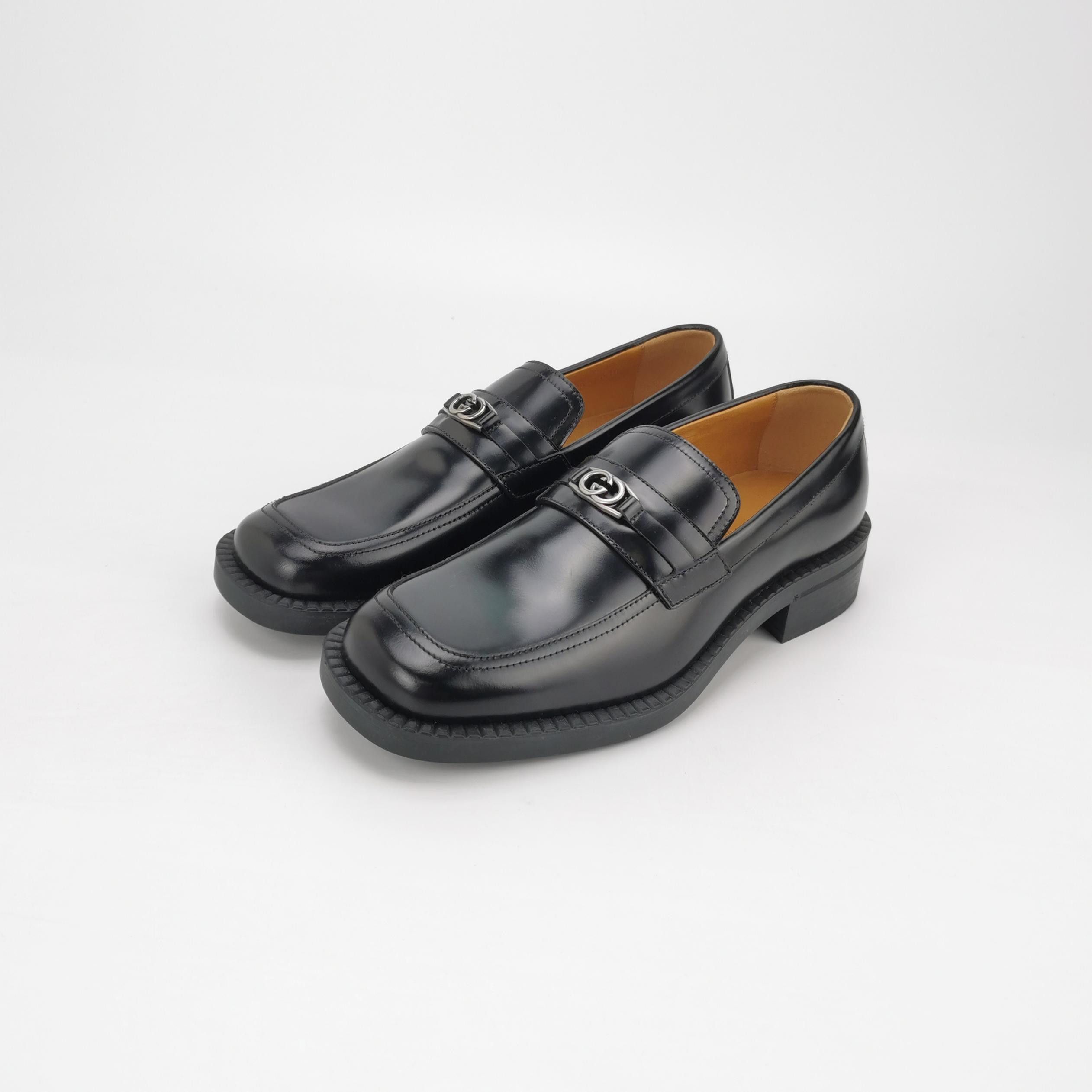 Gucci Gucci Interlocking G Leather Loafers EU 39.5 Size US 6 / EU 39 - 3 Thumbnail