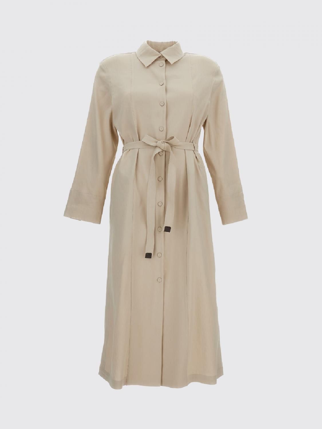 Max Mara Max Mara Dress Woman Beige Size M / US 6-8 / IT 42-44 - 2 Thumbnail