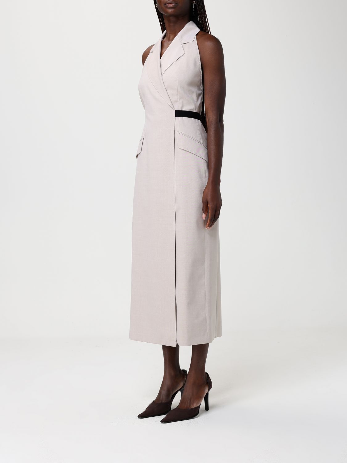 Max Mara Max Mara Dress Woman Beige Size M / US 6-8 / IT 42-44 - 3 Thumbnail