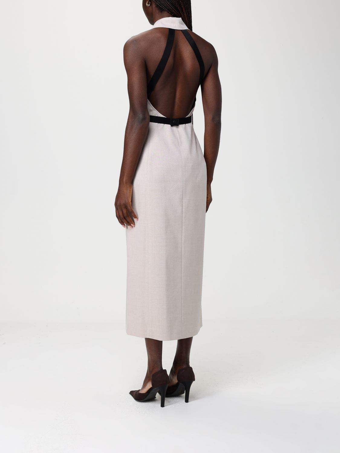 Max Mara Max Mara Dress Woman Beige Size M / US 6-8 / IT 42-44 - 2 Thumbnail