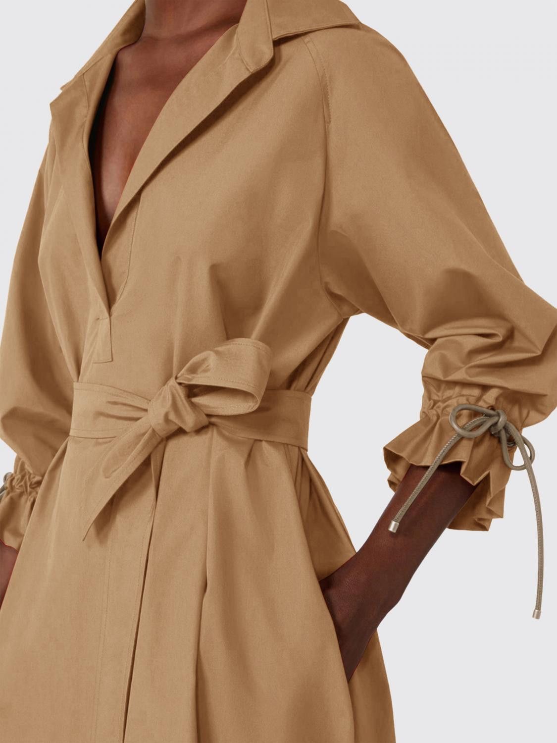Max Mara Max Mara Dress Woman Beige Size M / US 6-8 / IT 42-44 - 3 Thumbnail
