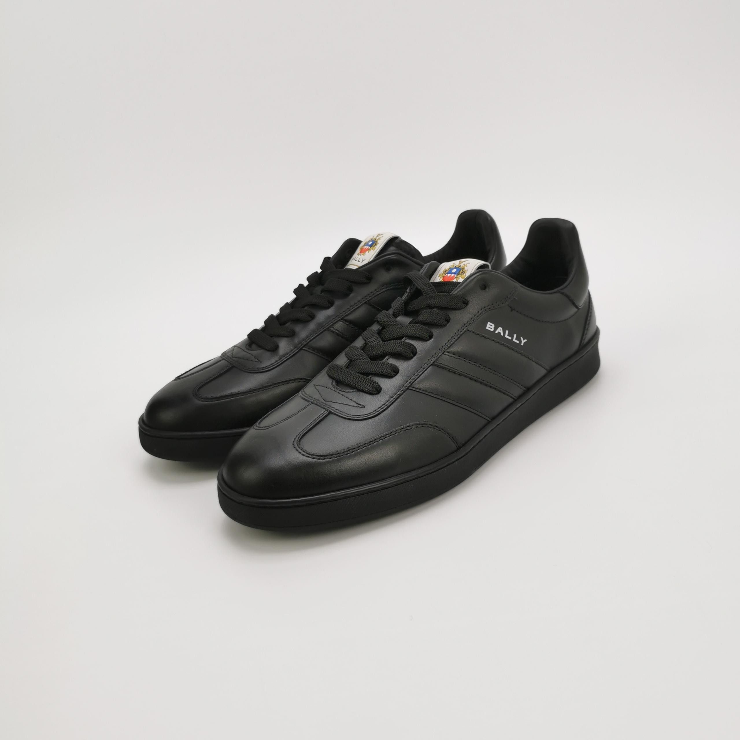 Bally Bally Black Leather Logo Sneakers 42.5 Size US 9 / EU 42 - 3 Thumbnail