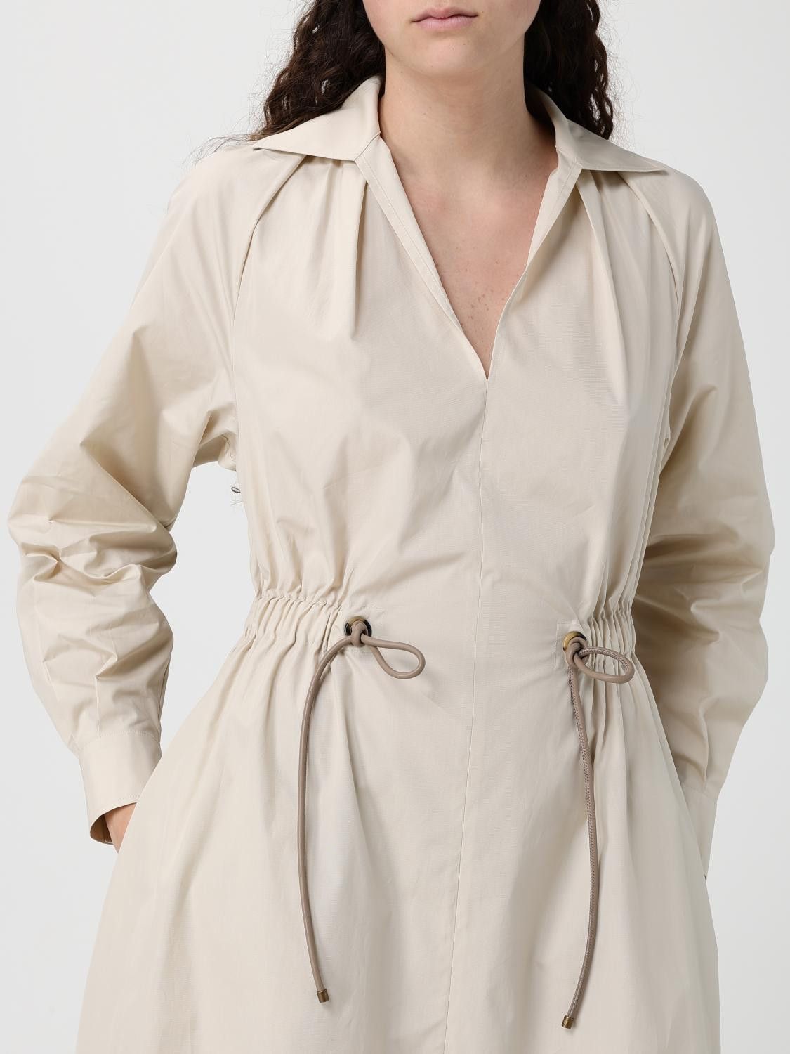 Max Mara Max Mara Dress Woman Beige Size M / US 6-8 / IT 42-44 - 4 Thumbnail