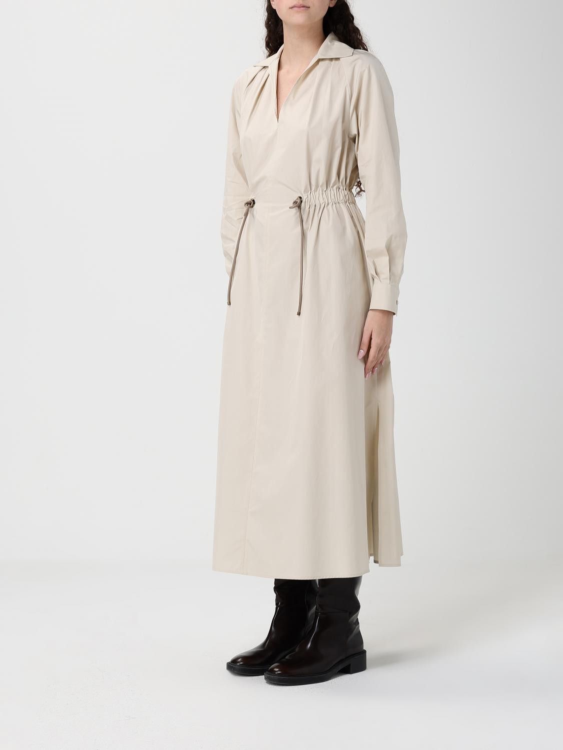 Max Mara Max Mara Dress Woman Beige Size M / US 6-8 / IT 42-44 - 3 Thumbnail