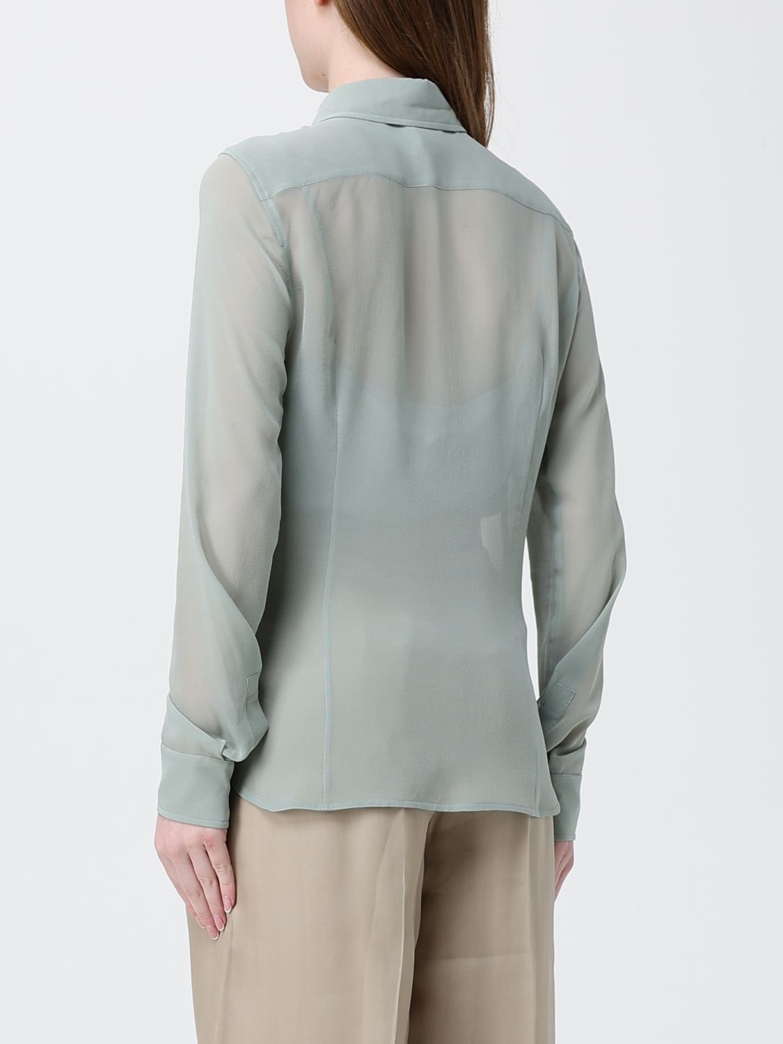 Max Mara Max Mara Shirt Woman Green Size M / US 6-8 / IT 42-44 - 3 Thumbnail