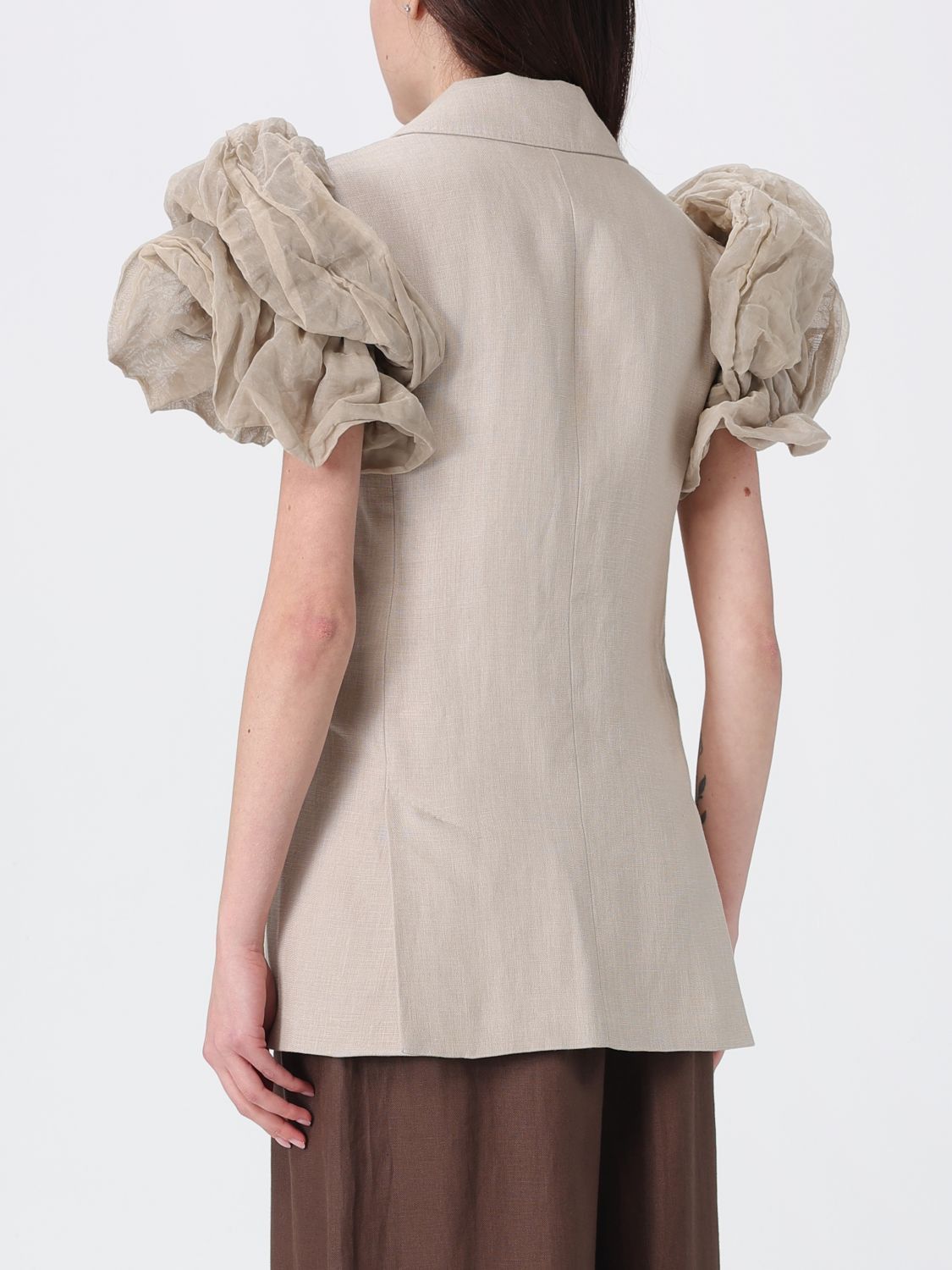 Max Mara Max Mara Jacket Woman Beige Size S / US 4 / IT 40 - 3 Thumbnail