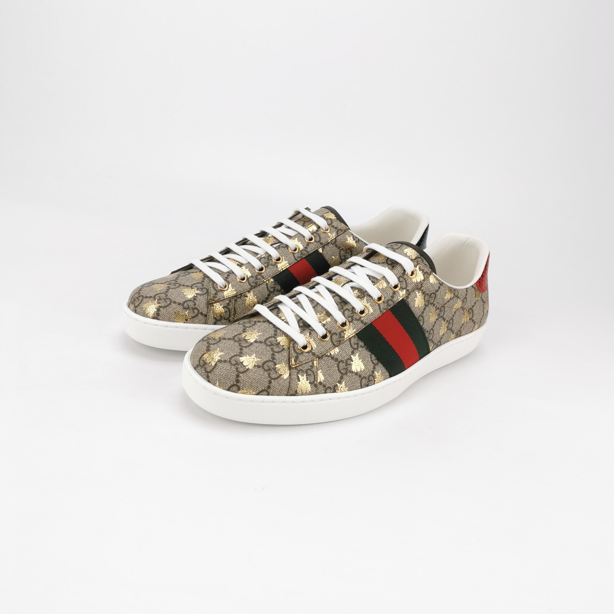 Gucci Gucci Bee Pattern Ace Sneakers 12.5 Size US 13 / EU 46 - 3 Thumbnail