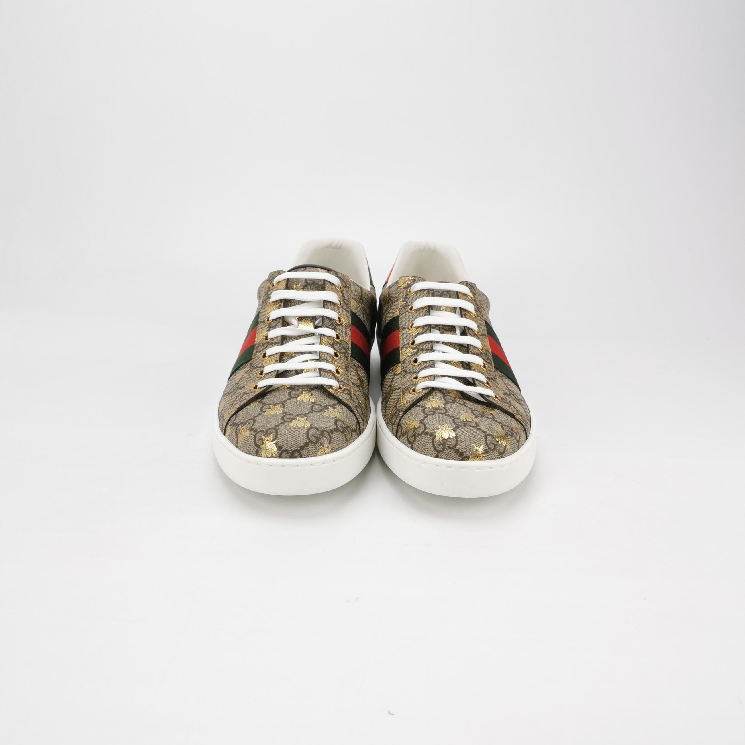 Gucci Gucci Bee GG Supreme Ace Sneakers 46.5 Size US 13 / EU 46 - 4 Thumbnail