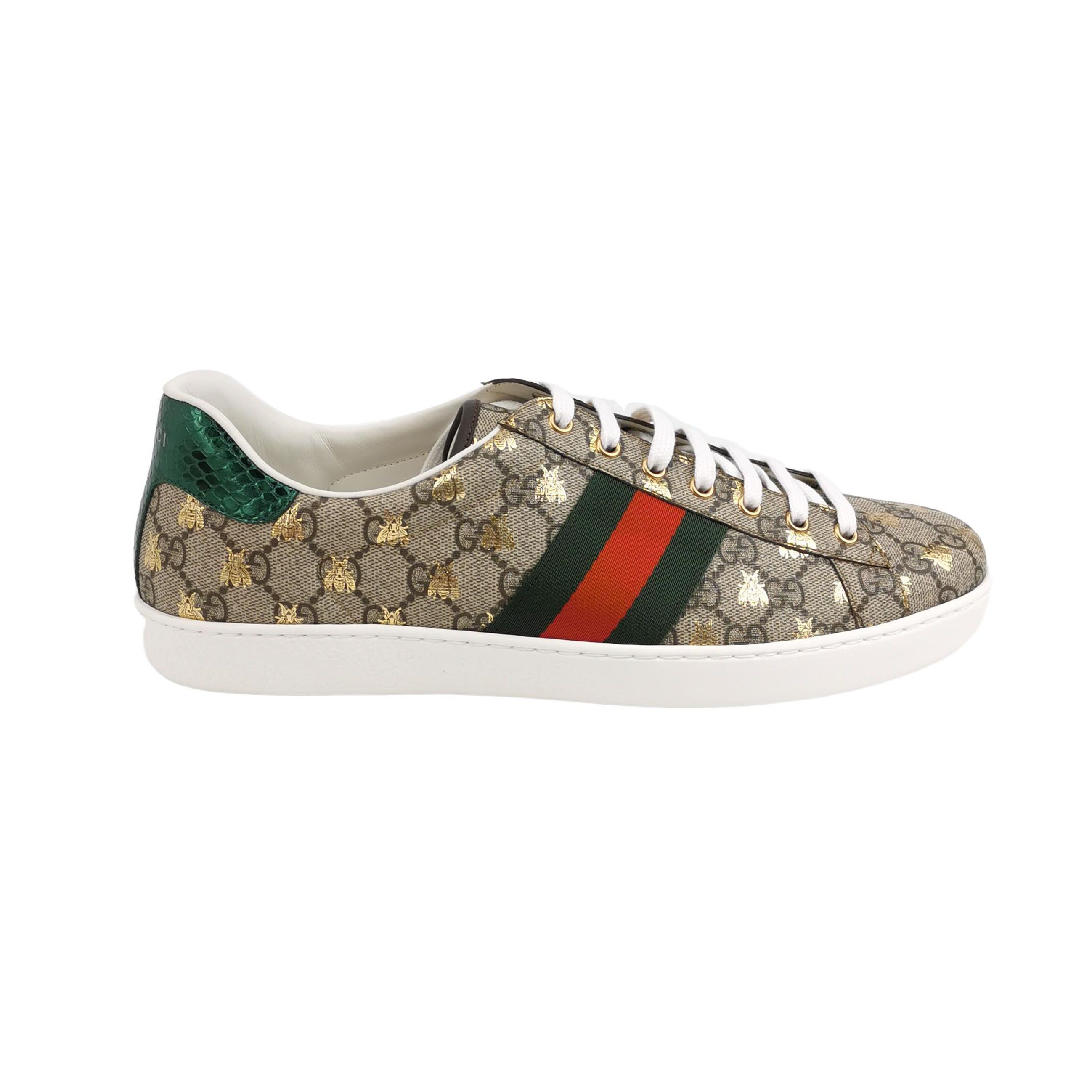 Gucci Gucci Bee GG Supreme Ace Sneakers 12.5 Size US 13 / EU 46 - 2 Thumbnail