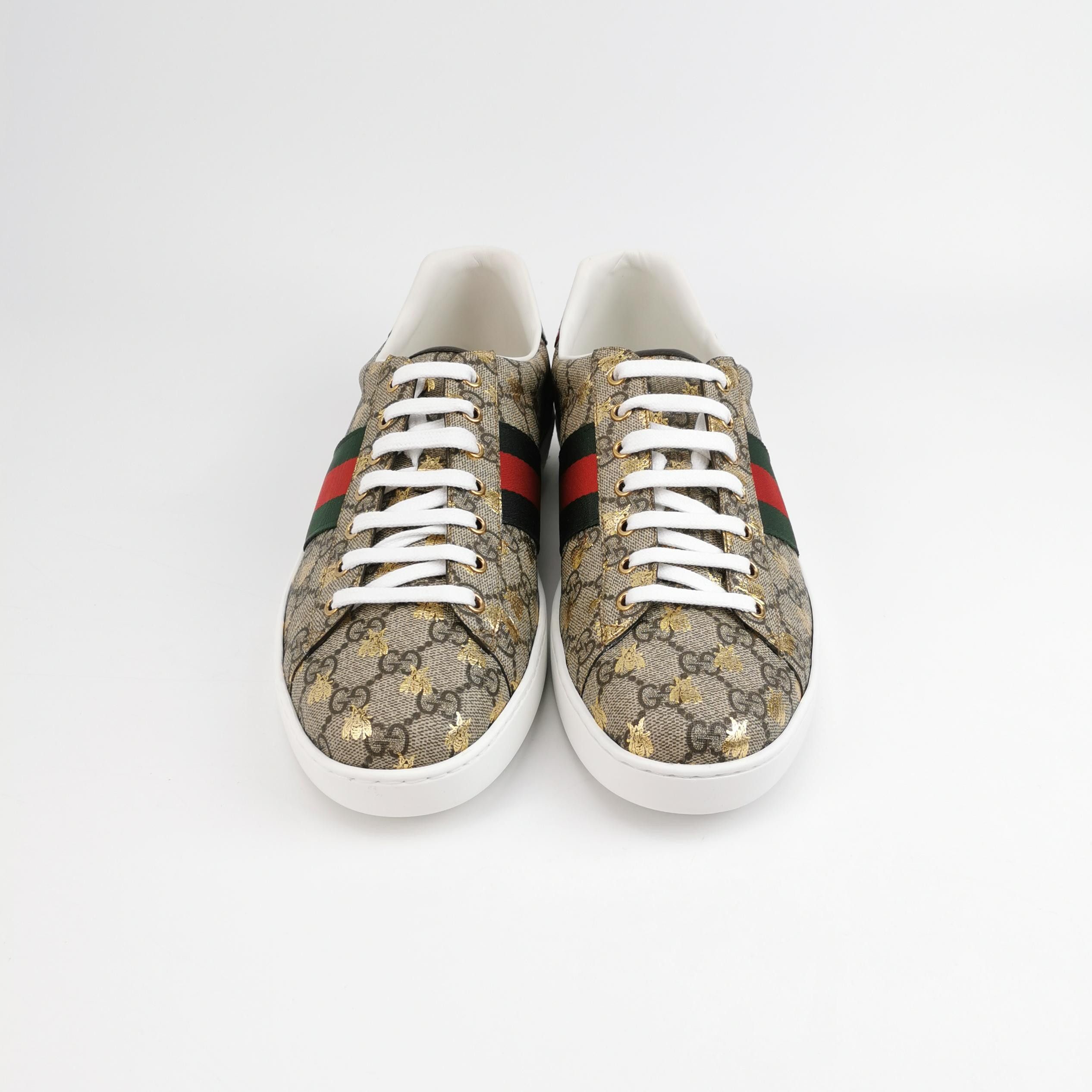Gucci Gucci Bee GG Supreme Ace Sneakers 12.5 Size US 13 / EU 46 - 4 Thumbnail