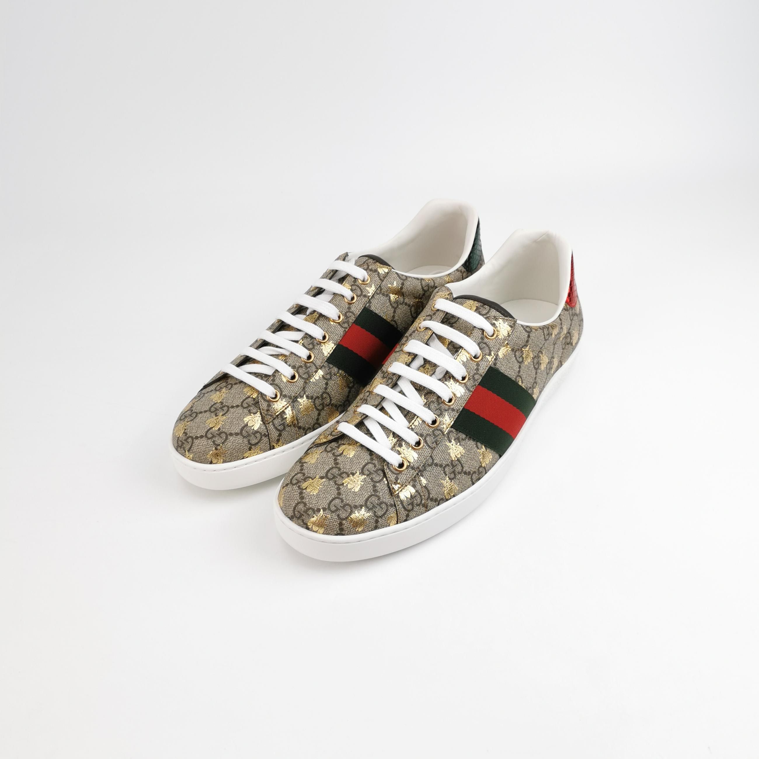 Gucci Gucci Bee GG Supreme Ace Sneakers 12.5 Size US 13 / EU 46 - 3 Thumbnail