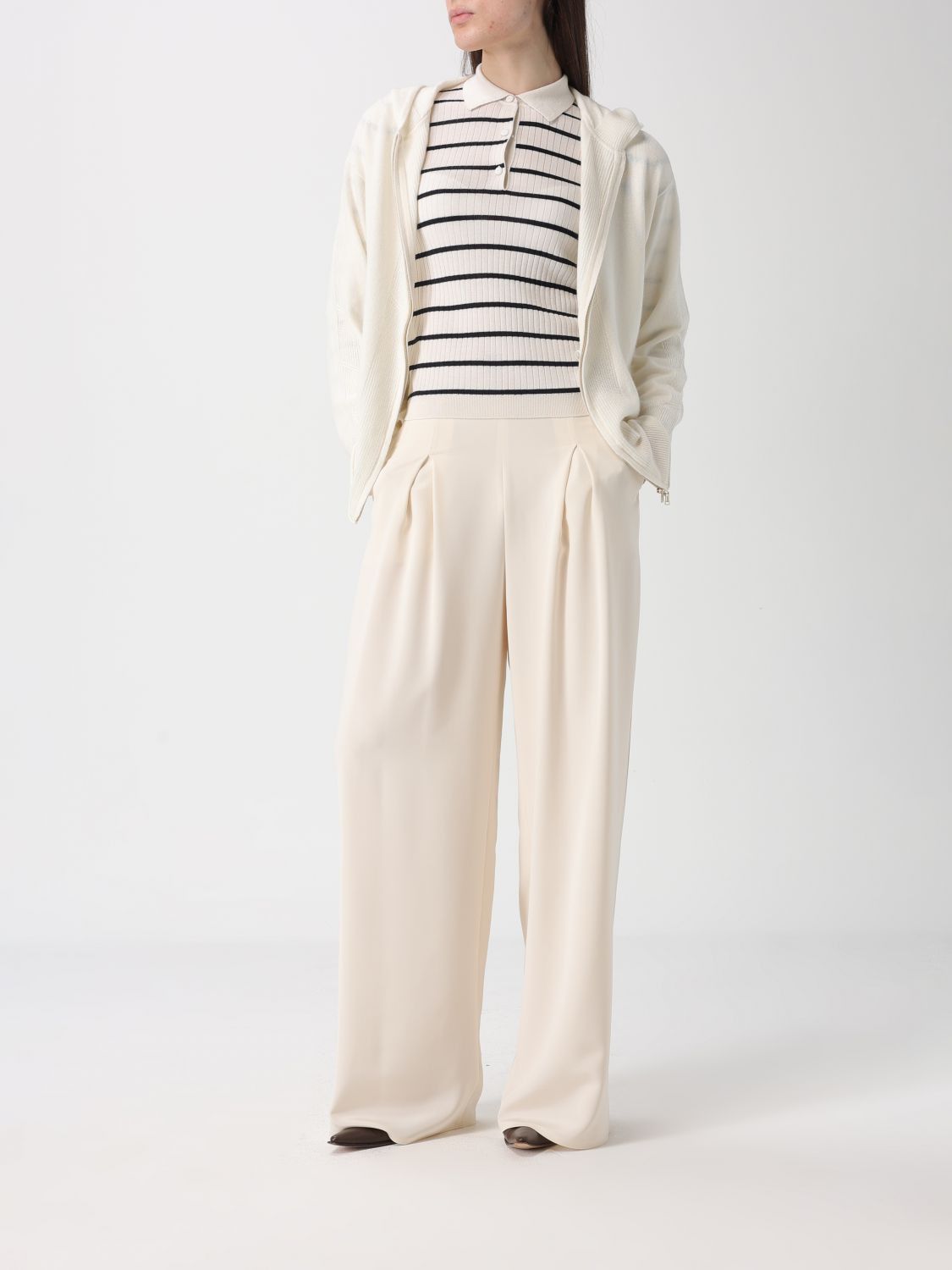 Max Mara Max Mara Sweater Woman White Size L / US 10 / IT 46 - 2 Thumbnail