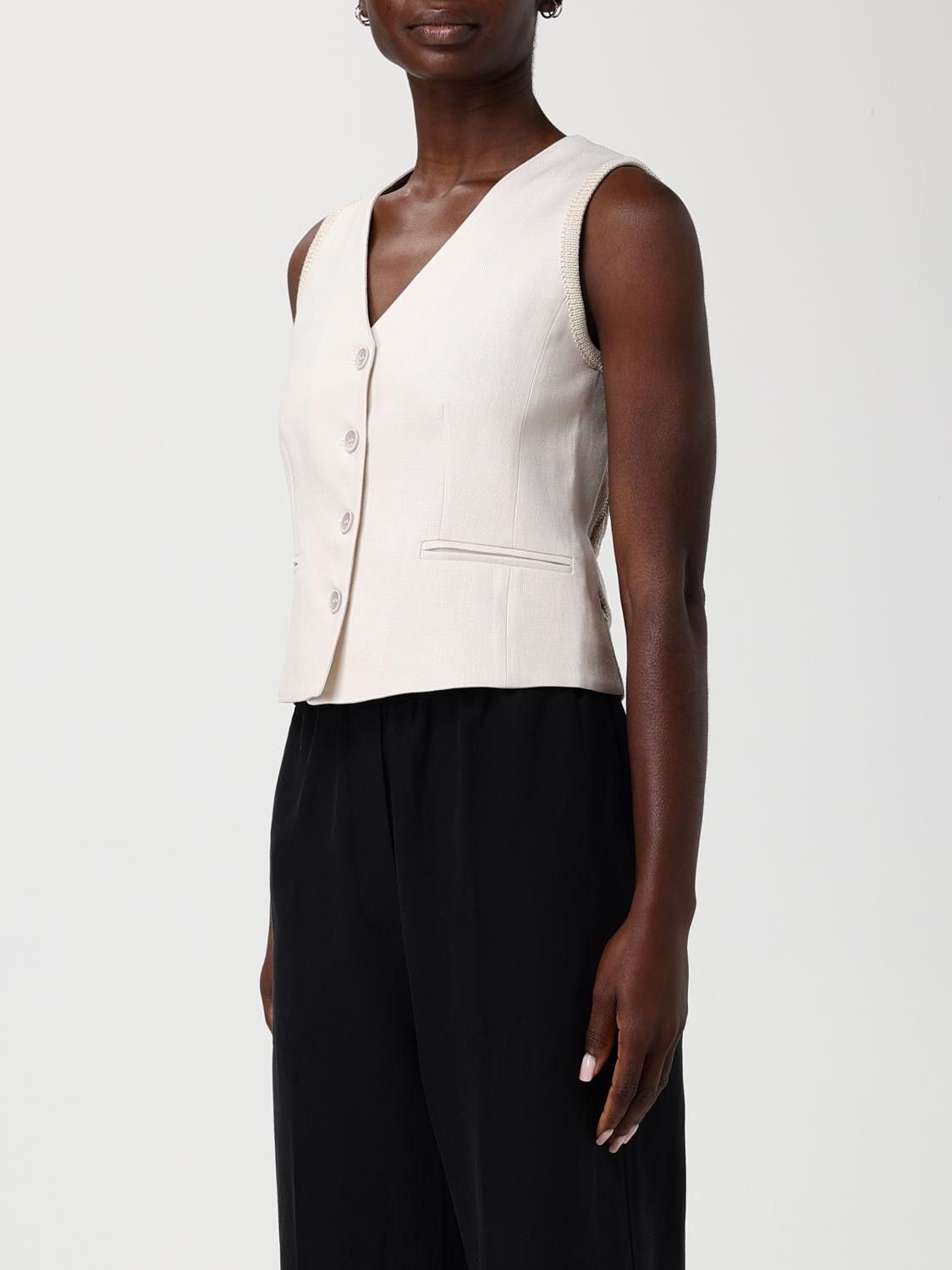 Max Mara Max Mara Waistcoat Woman Beige Size XS / US 0-2 / IT 36-38 - 4 Thumbnail