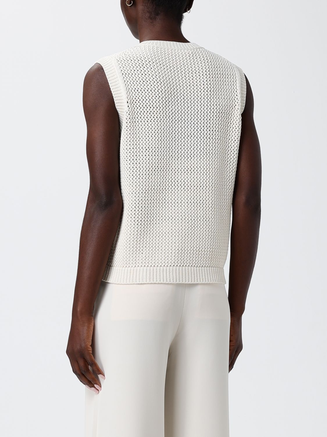 Max Mara Max Mara Waistcoat Woman Ivory Size M / US 6-8 / IT 42-44 - 3 Thumbnail