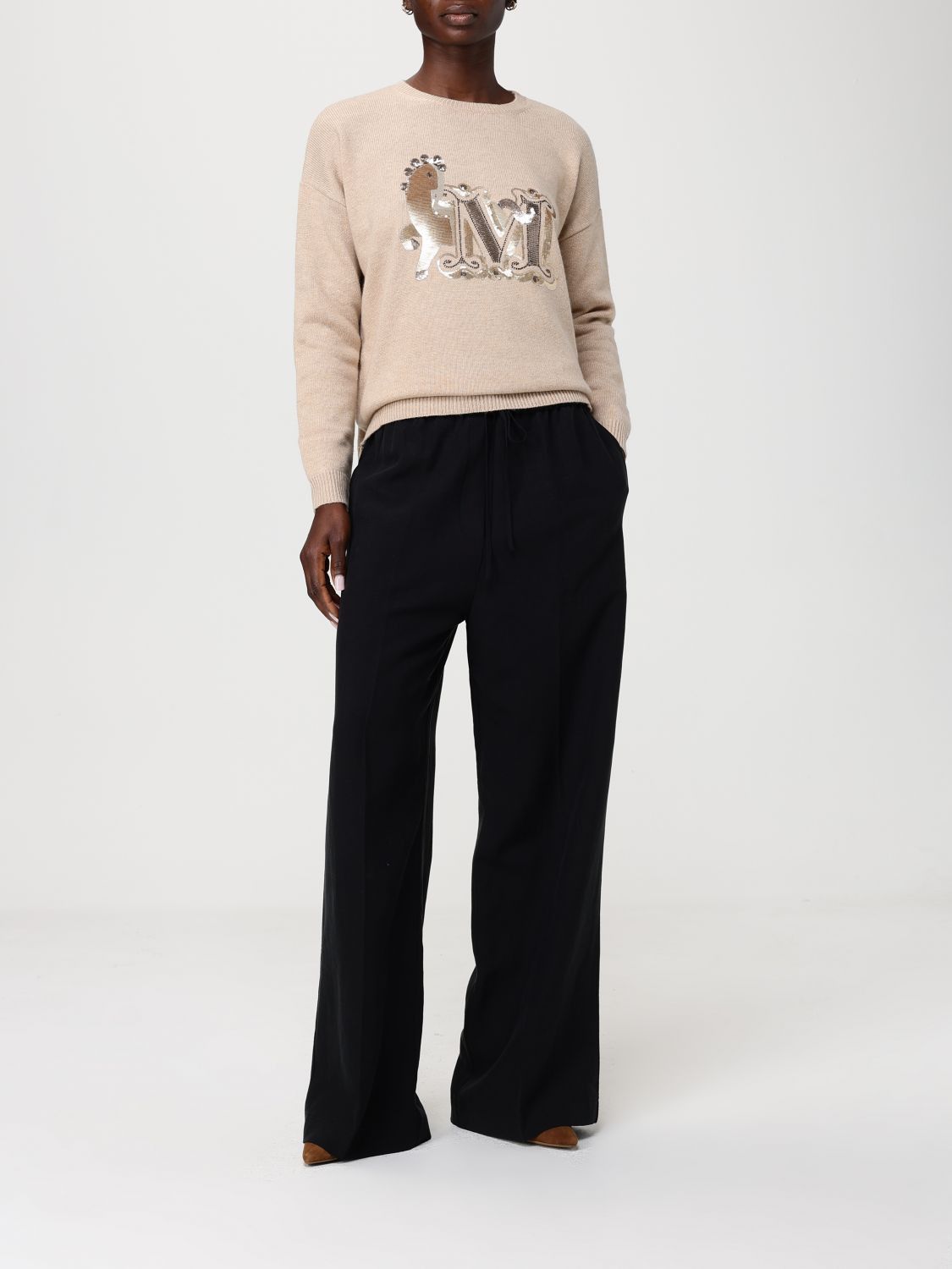Max Mara Max Mara Sweater Woman White Size L / US 10 / IT 46 - 2 Thumbnail
