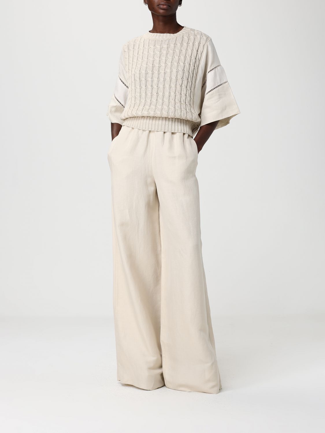 Max Mara Max Mara Sweater Woman Beige Size XS / US 0-2 / IT 36-38 - 2 Thumbnail