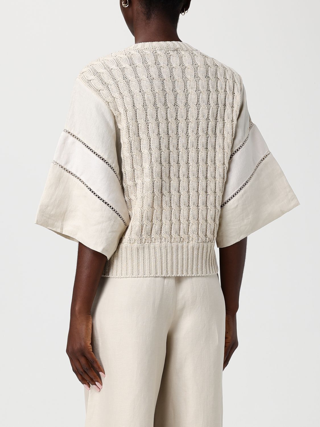 Max Mara Max Mara Sweater Woman Beige Size XS / US 0-2 / IT 36-38 - 3 Thumbnail
