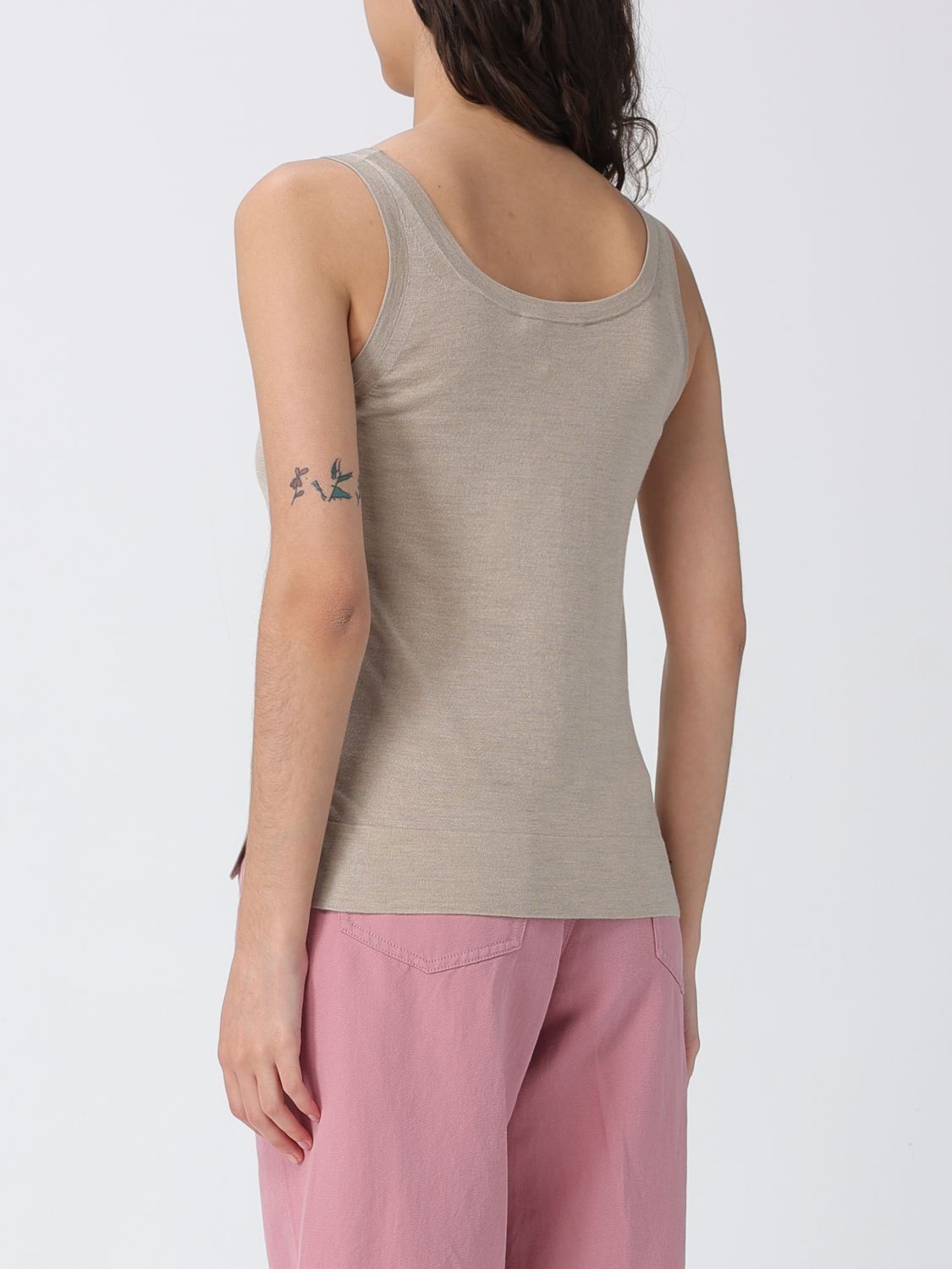 Max Mara Max Mara T-Shirt Woman Grey Size XL / US 12-14 / IT 48-50 - 3 Thumbnail