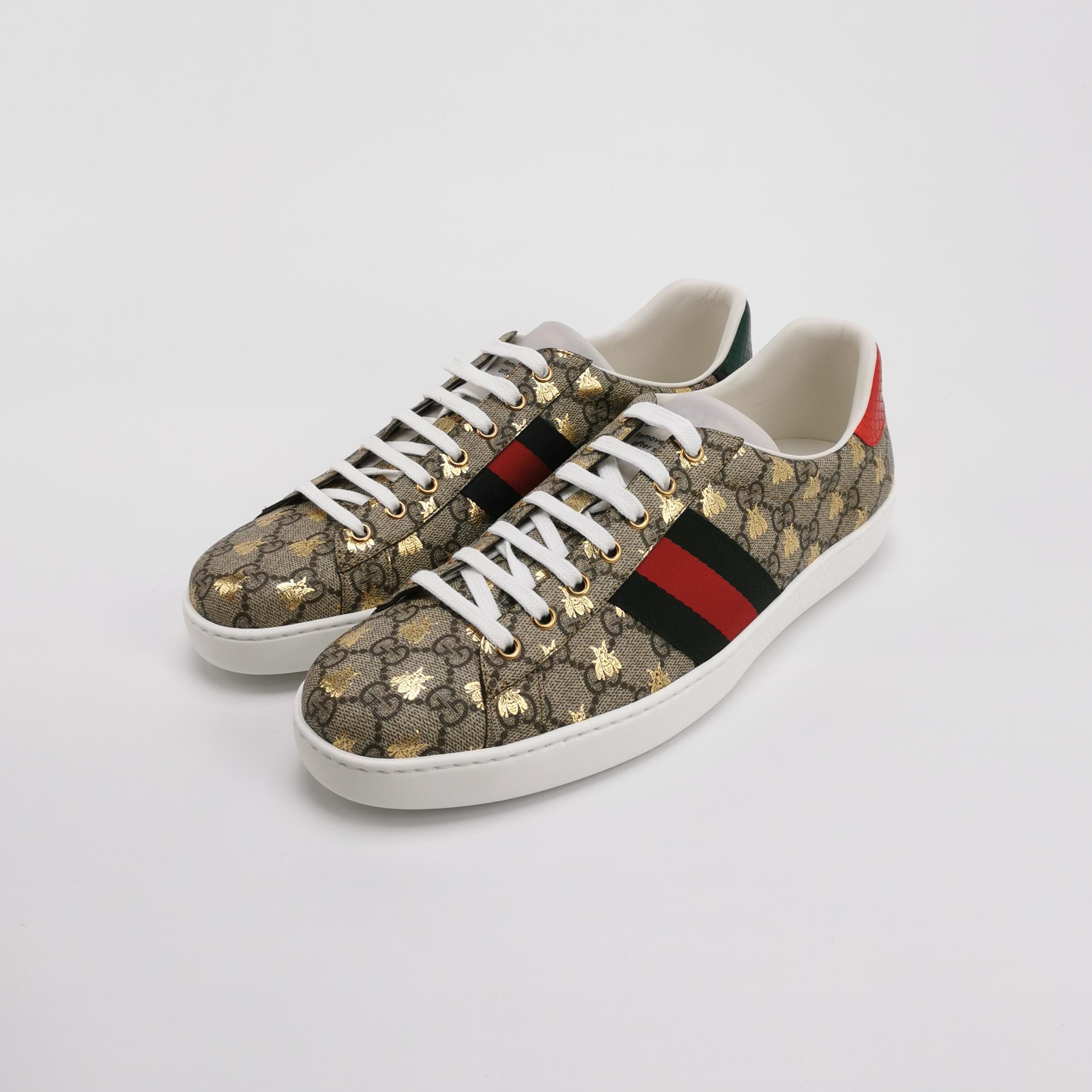 Gucci Gucci GG Supreme Bee Ace Sneakers 12.5 Size US 13 / EU 46 - 3 Thumbnail