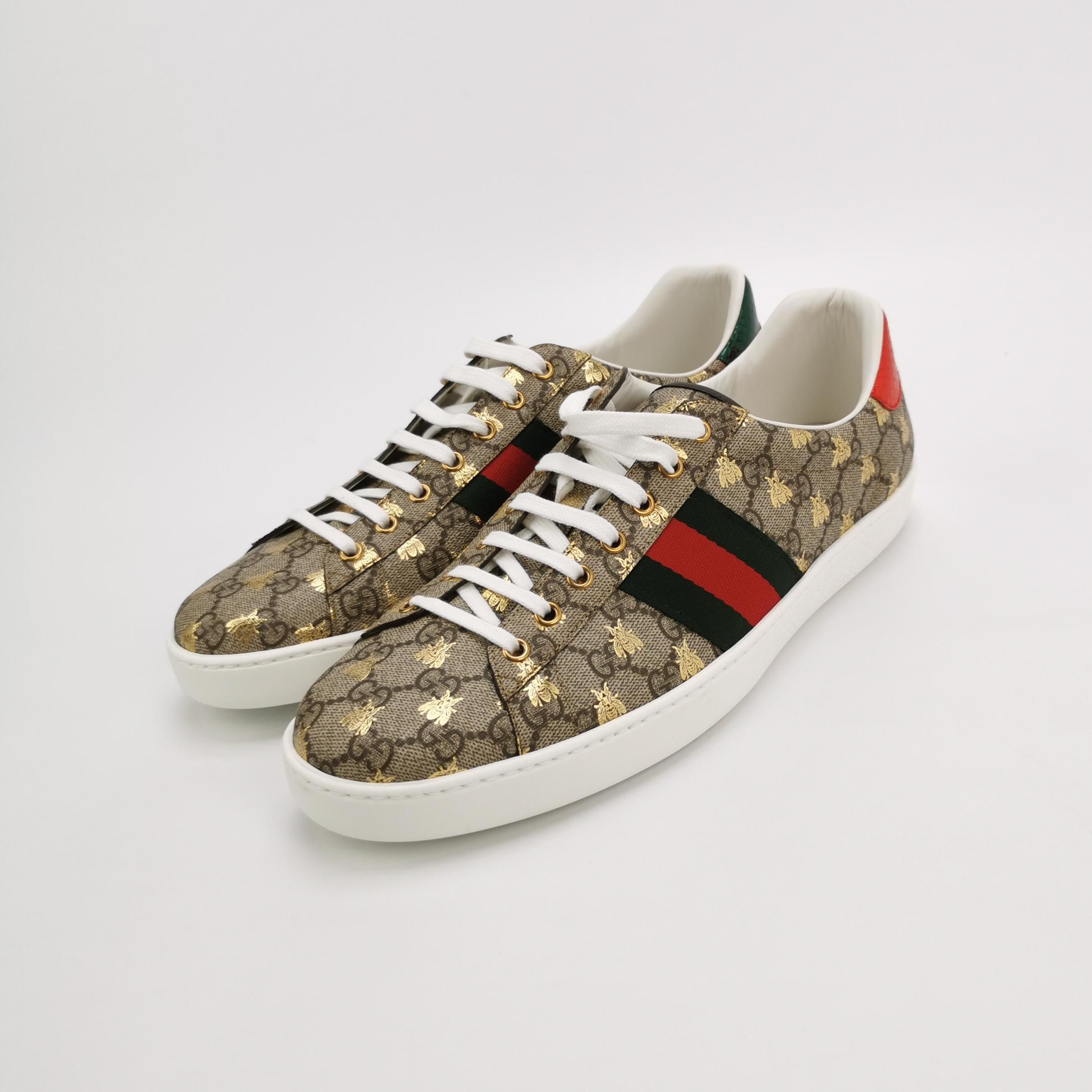 Gucci Gucci Bee GG Supreme Ace Sneakers 46.5 Size US 13 / EU 46 - 3 Thumbnail