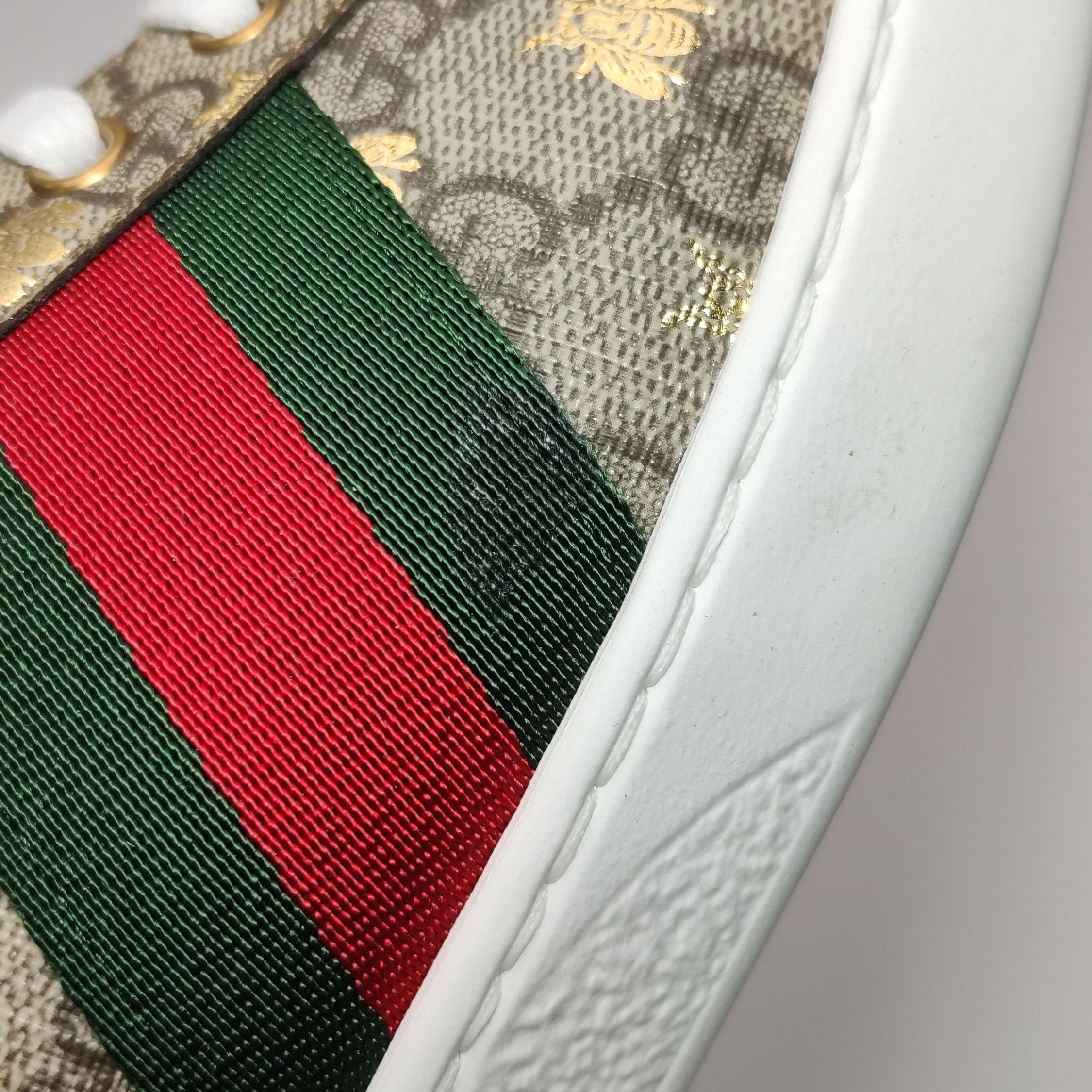 Gucci Gucci Bee GG Supreme Ace Sneakers 46.5 Size US 13 / EU 46 - 9 Thumbnail