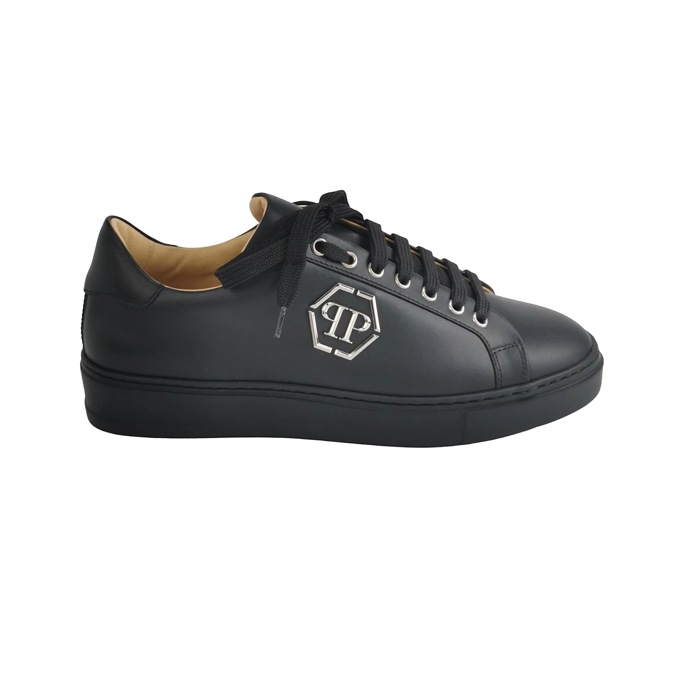 Philipp Plein Philipp Plein Hexagon Logo Leather Sneakers 41.5 Size US 8 / EU 41 - 2 Thumbnail