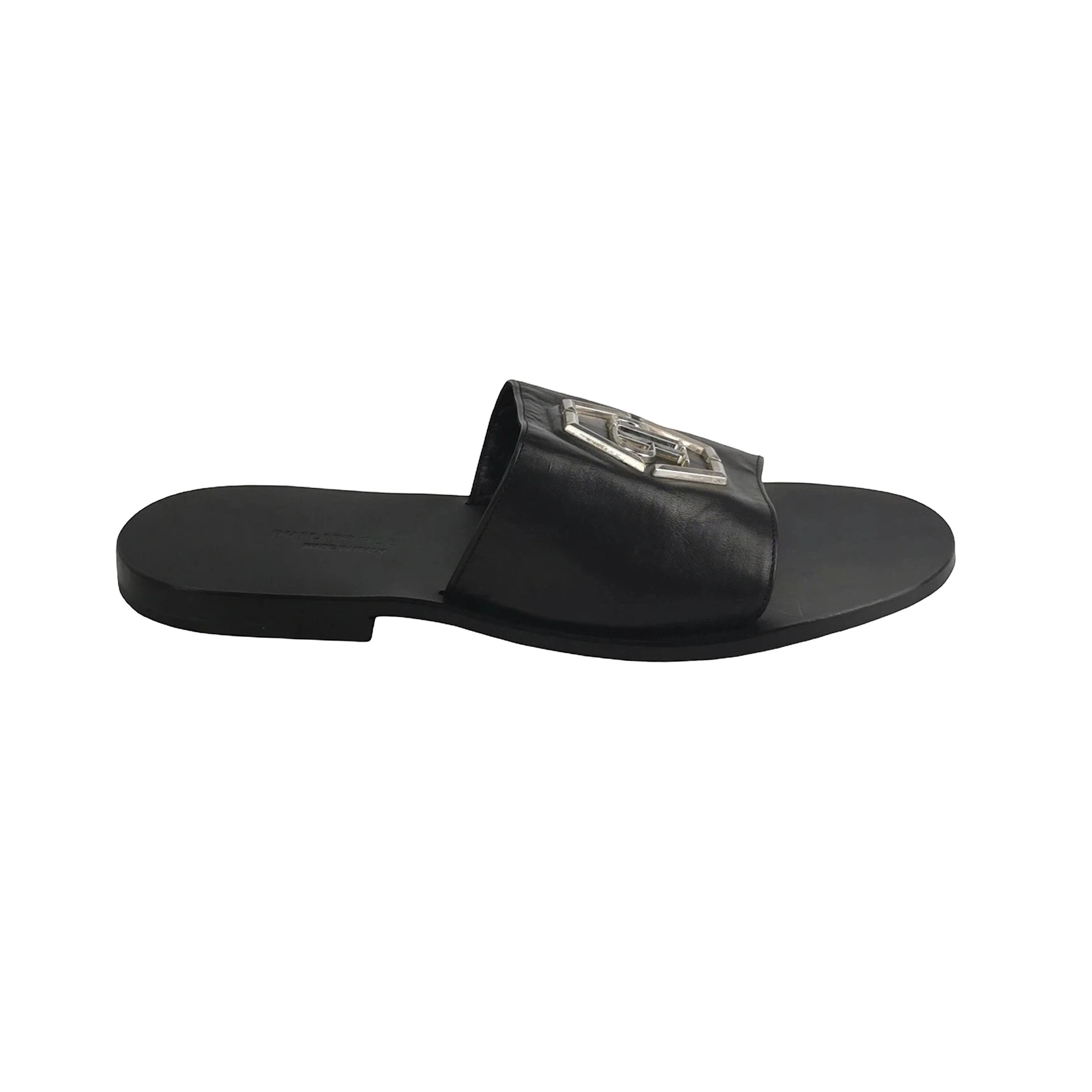 Philipp Plein Philipp Plein Logo Leather Sandals 41 Size US 8 / EU 41 - 2 Thumbnail