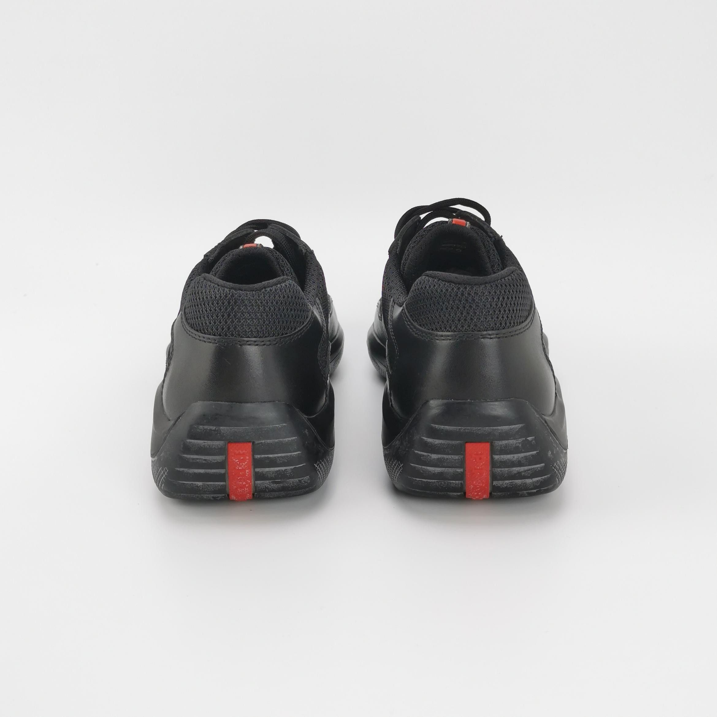 Prada Prada Leather Nylon Low-Top Sneakers EU 42.5 Size US 9 / EU 42 - 5 Thumbnail