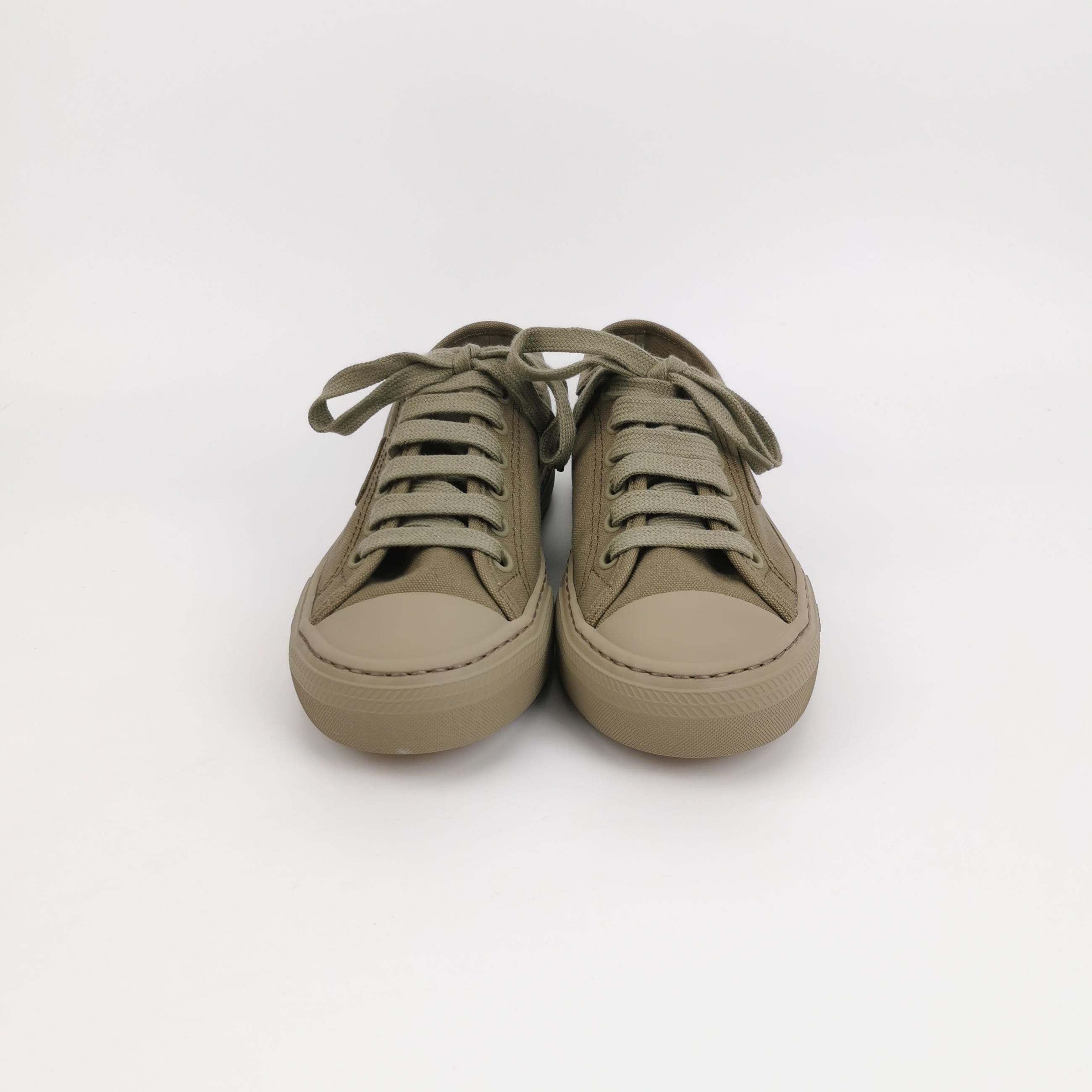 Prada Prada Olive Canvas Low-Top Sneakers 42 Size US 9 / EU 42 - 4 Thumbnail