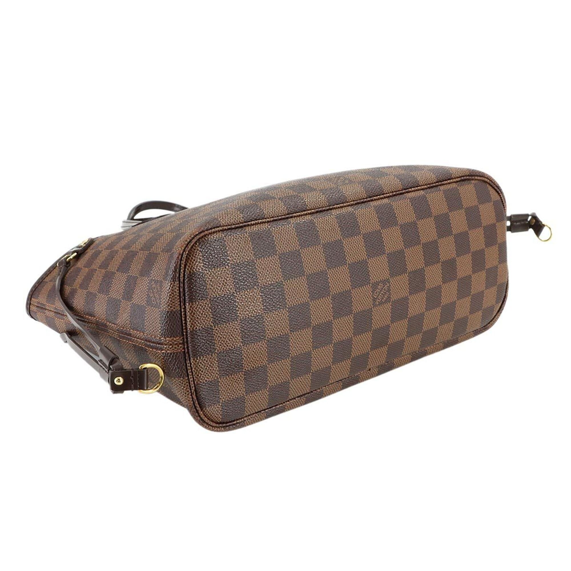 Louis Vuitton Louis Vuitton Damier Neverfull PM Tote Handbag, Ebene, N41359, Gold Hardware, Brown. Size ONE SIZE - 4 Thumbnail