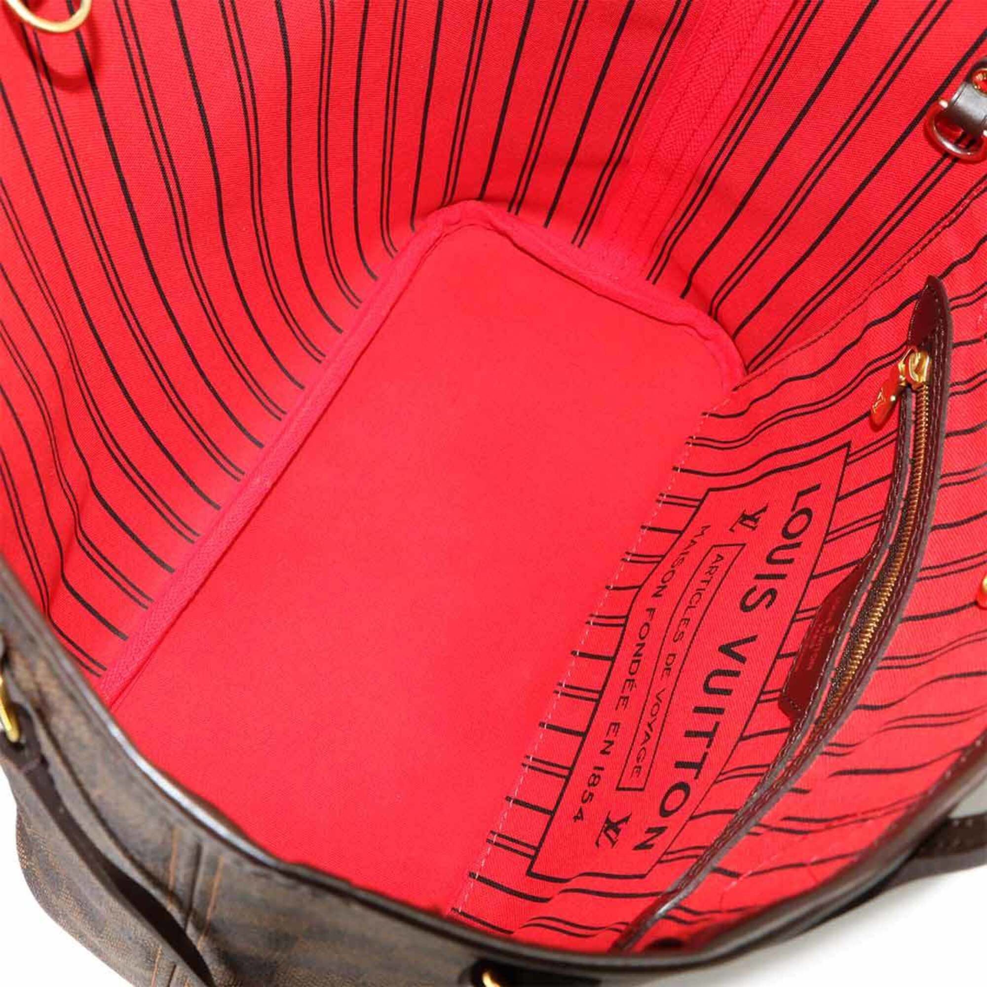 Louis Vuitton Louis Vuitton Damier Neverfull PM Tote Handbag, Ebene, N41359, Gold Hardware, Brown. Size ONE SIZE - 7 Thumbnail