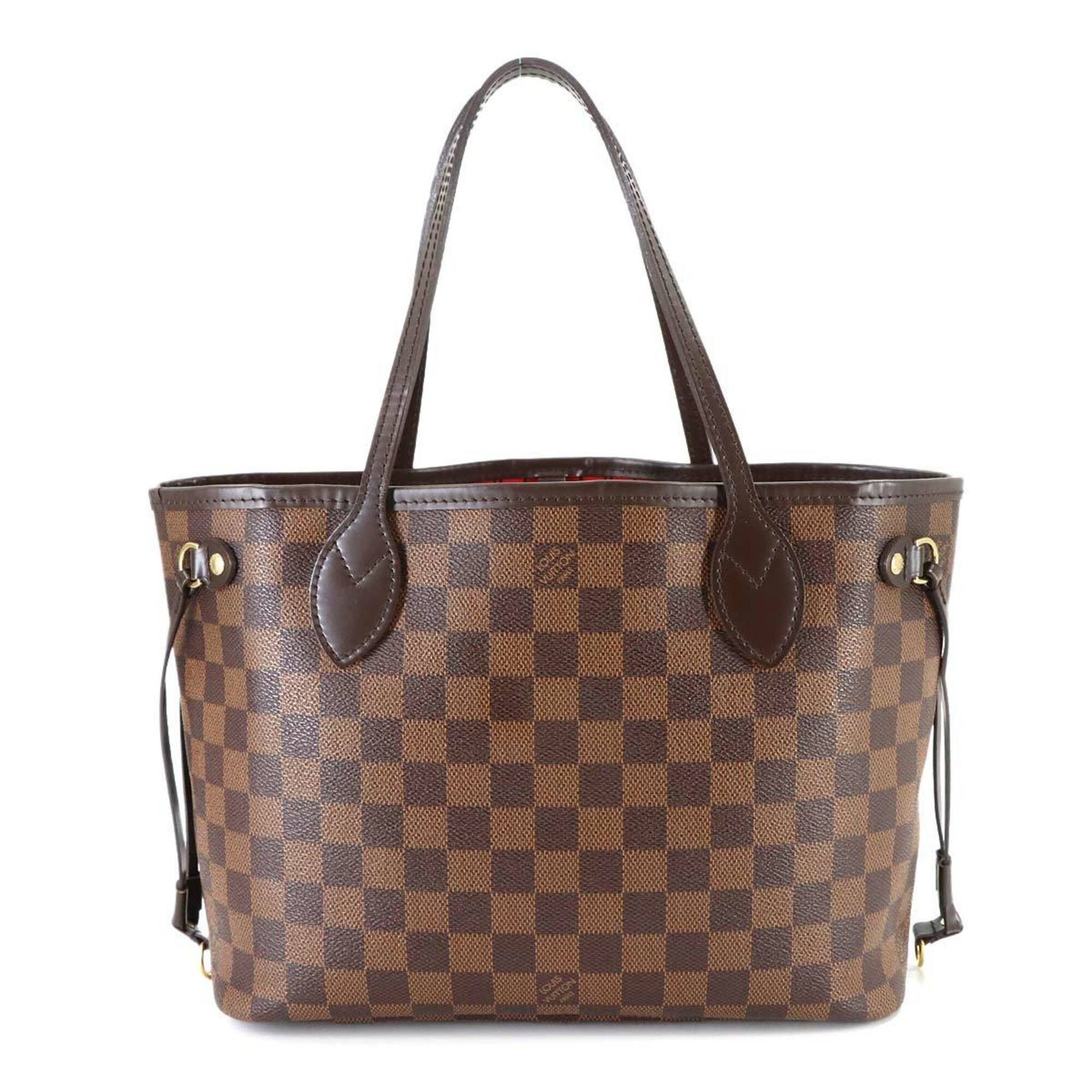 Louis Vuitton Louis Vuitton Damier Neverfull PM Tote Handbag, Ebene, N41359, Gold Hardware, Brown. Size ONE SIZE - 2 Thumbnail