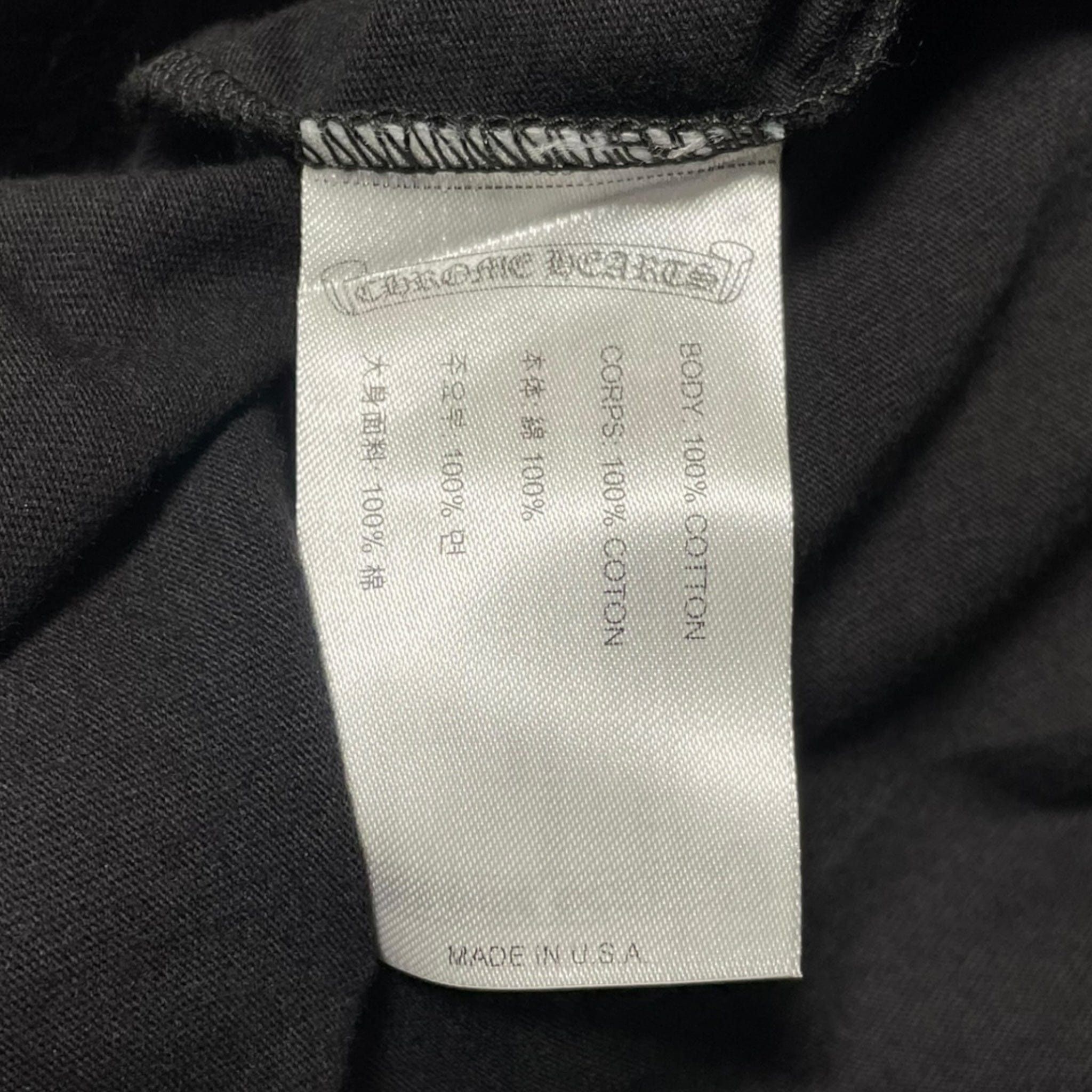 Chrome Hearts Neck Logo Short Sleeve Tee Shirt Black White Size US L / EU 52-54 / 3 - 4 Thumbnail