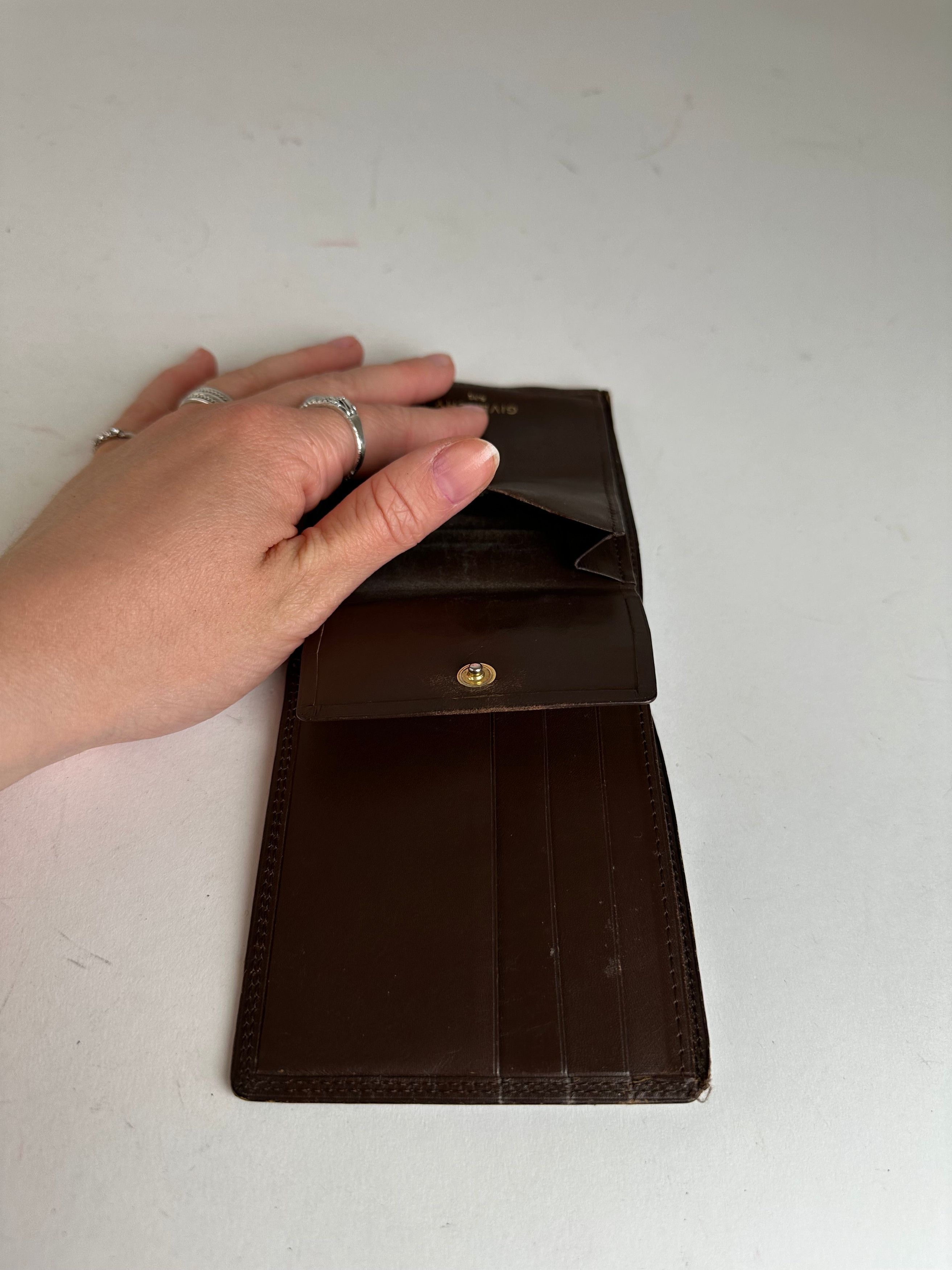 Givenchy Vintage Bifold Leather Bifold Wallet Dark Brown Size ONE SIZE - 5 Thumbnail