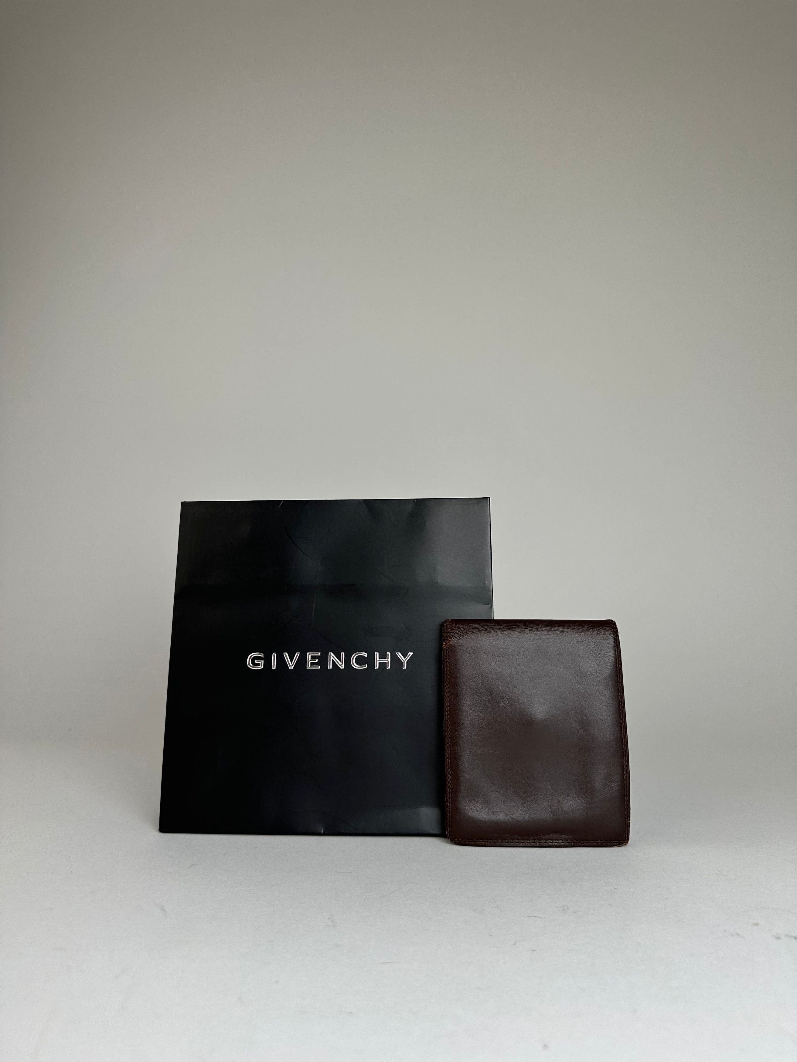 Givenchy Vintage Bifold Leather Bifold Wallet Dark Brown Size ONE SIZE - 2 Thumbnail
