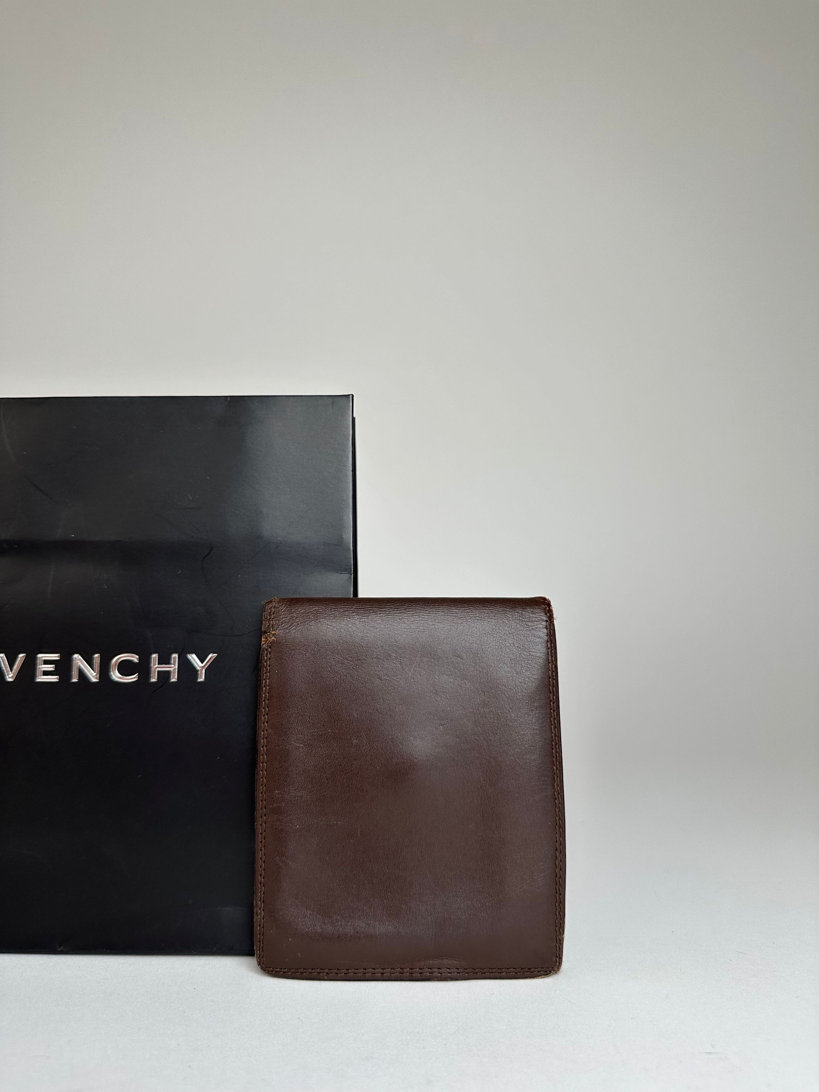 Givenchy Vintage Bifold Leather Bifold Wallet Dark Brown Size ONE SIZE - 12 Thumbnail