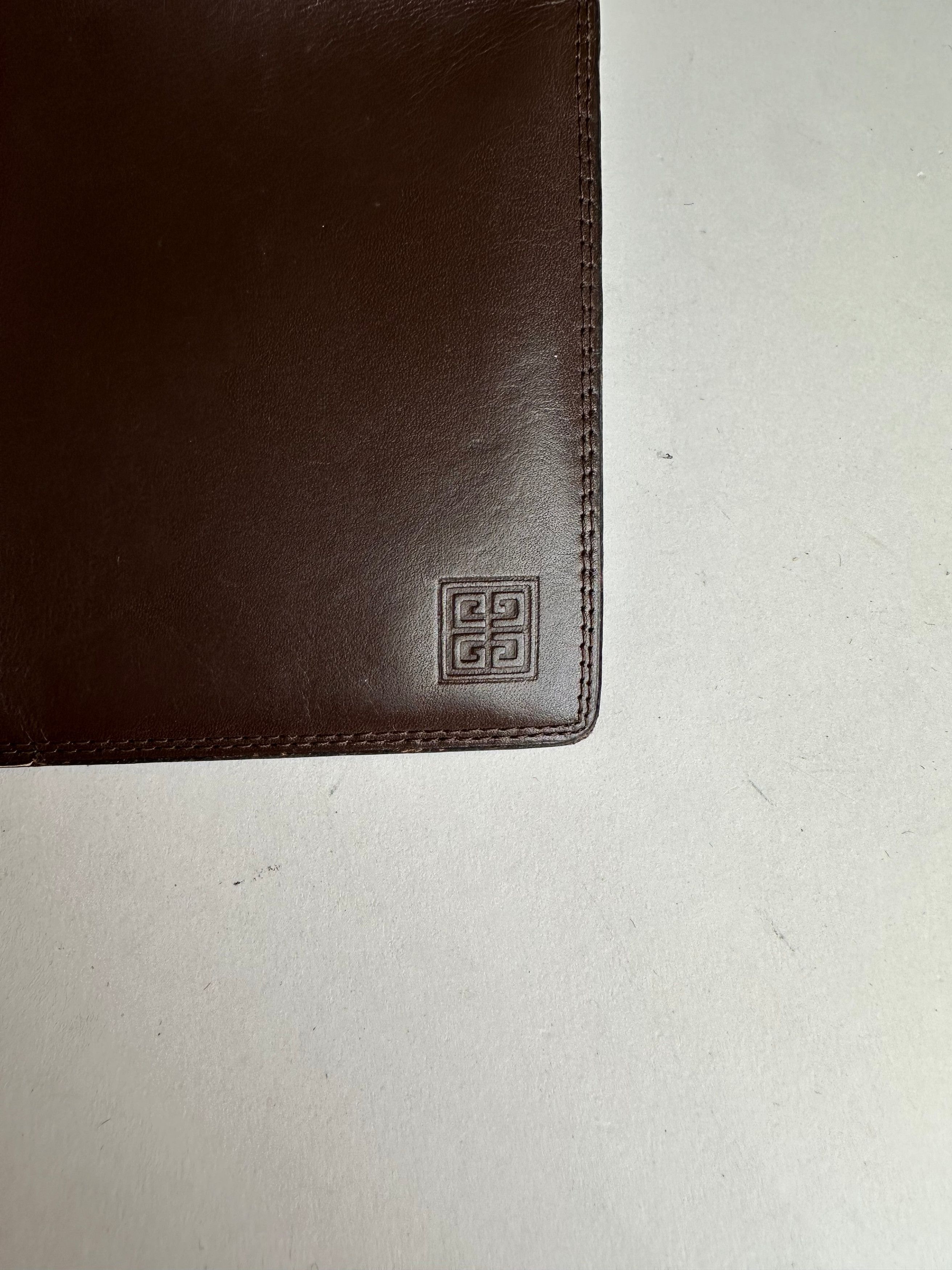 Givenchy Vintage Bifold Leather Bifold Wallet Dark Brown Size ONE SIZE - 8 Thumbnail