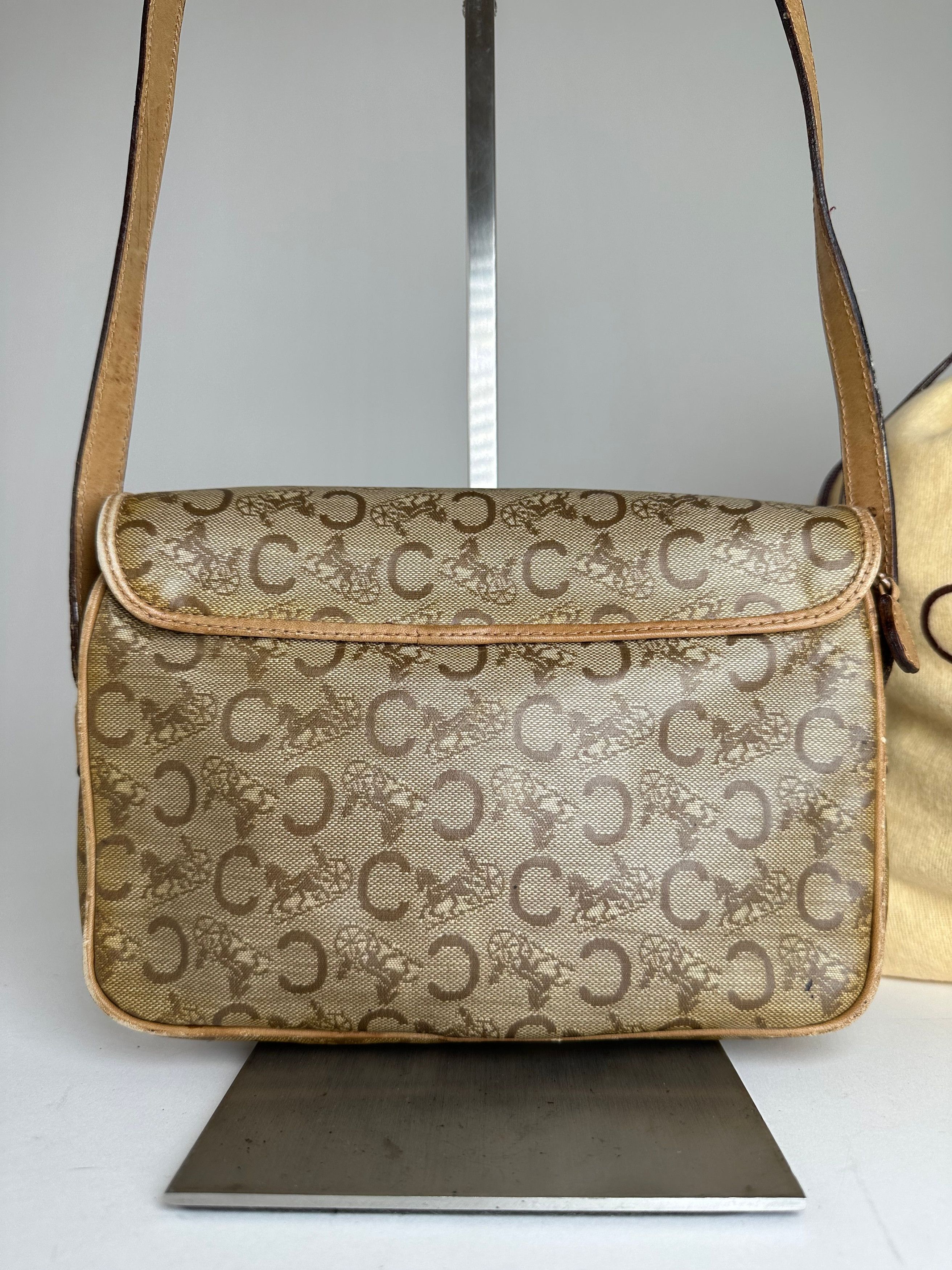 Celine Vintage Paris C Macadam Monogram Coated Canvas Shoulder Bag Size ONE SIZE - 15 Thumbnail