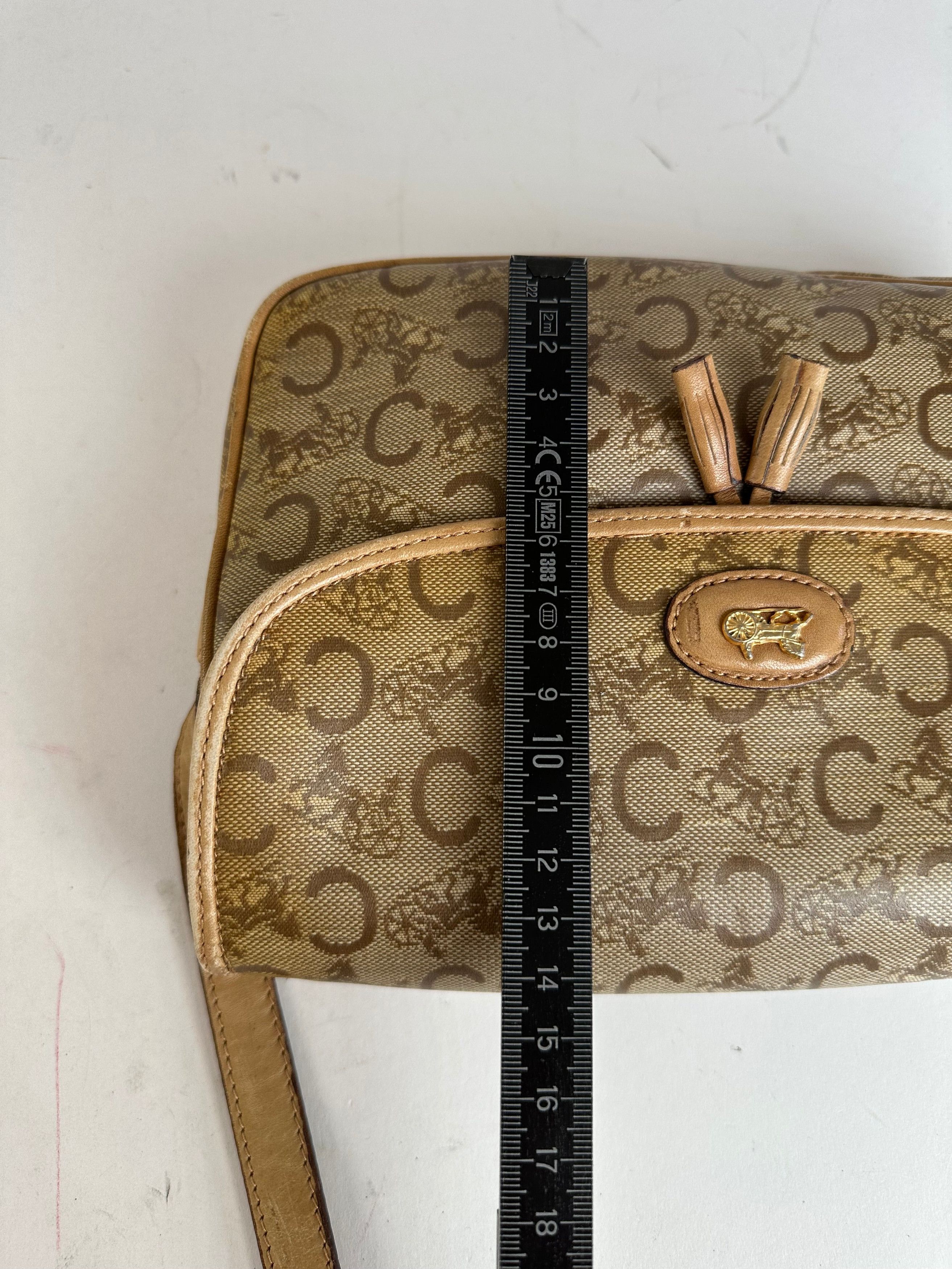 Celine Vintage Paris C Macadam Monogram Coated Canvas Shoulder Bag Size ONE SIZE - 10 Thumbnail