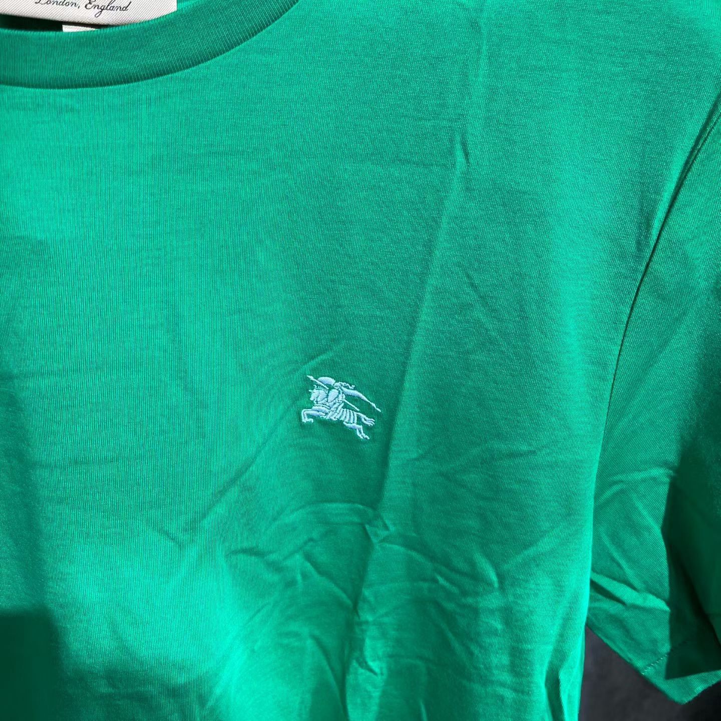 Burberry Burberry Retro Embroidered Green T-Shirt l Men Size US L / EU 52-54 / 3 - 3 Thumbnail