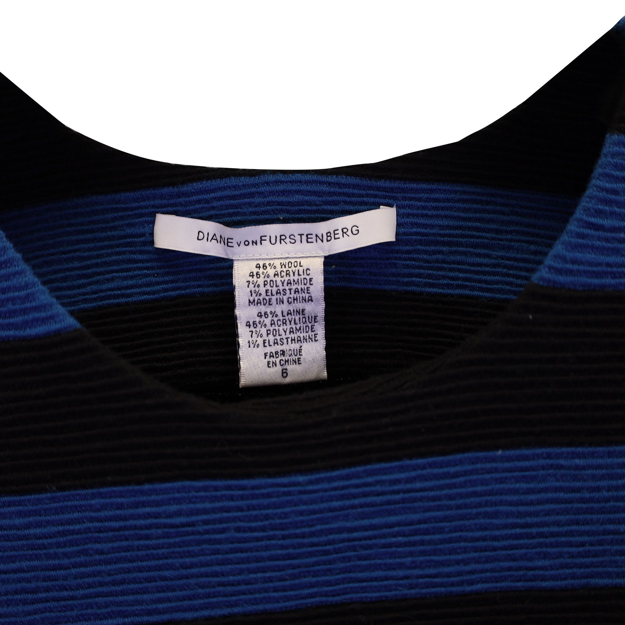 Diane von Furstenberg Diane Von Furstenberg Rigmora Striped Bodycon Dress in Blue Size XXS / US 00 / IT 34 - 2 Thumbnail