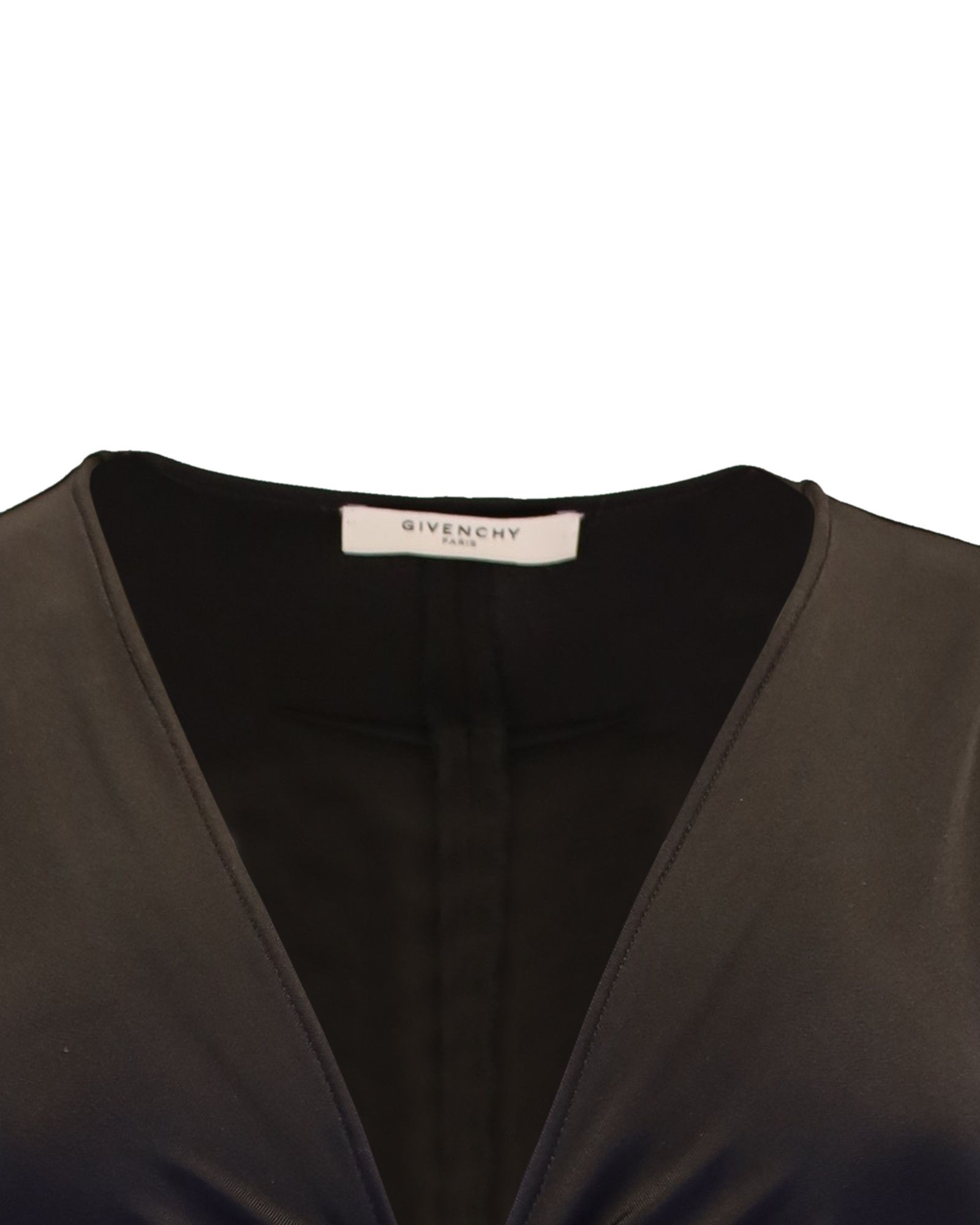 Givenchy Givenchy V-neck Draped Top in Black Viscose Size S / US 4 / IT 40 - 2 Thumbnail