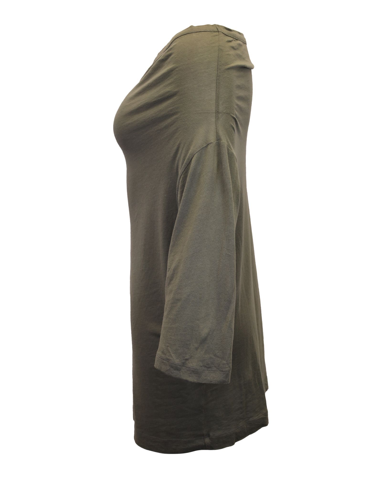 Dries Van Noten Dries Van Noten Off-Shoulder Mini Dress in Olive Cotton Size L / US 10 / IT 46 - 2 Thumbnail