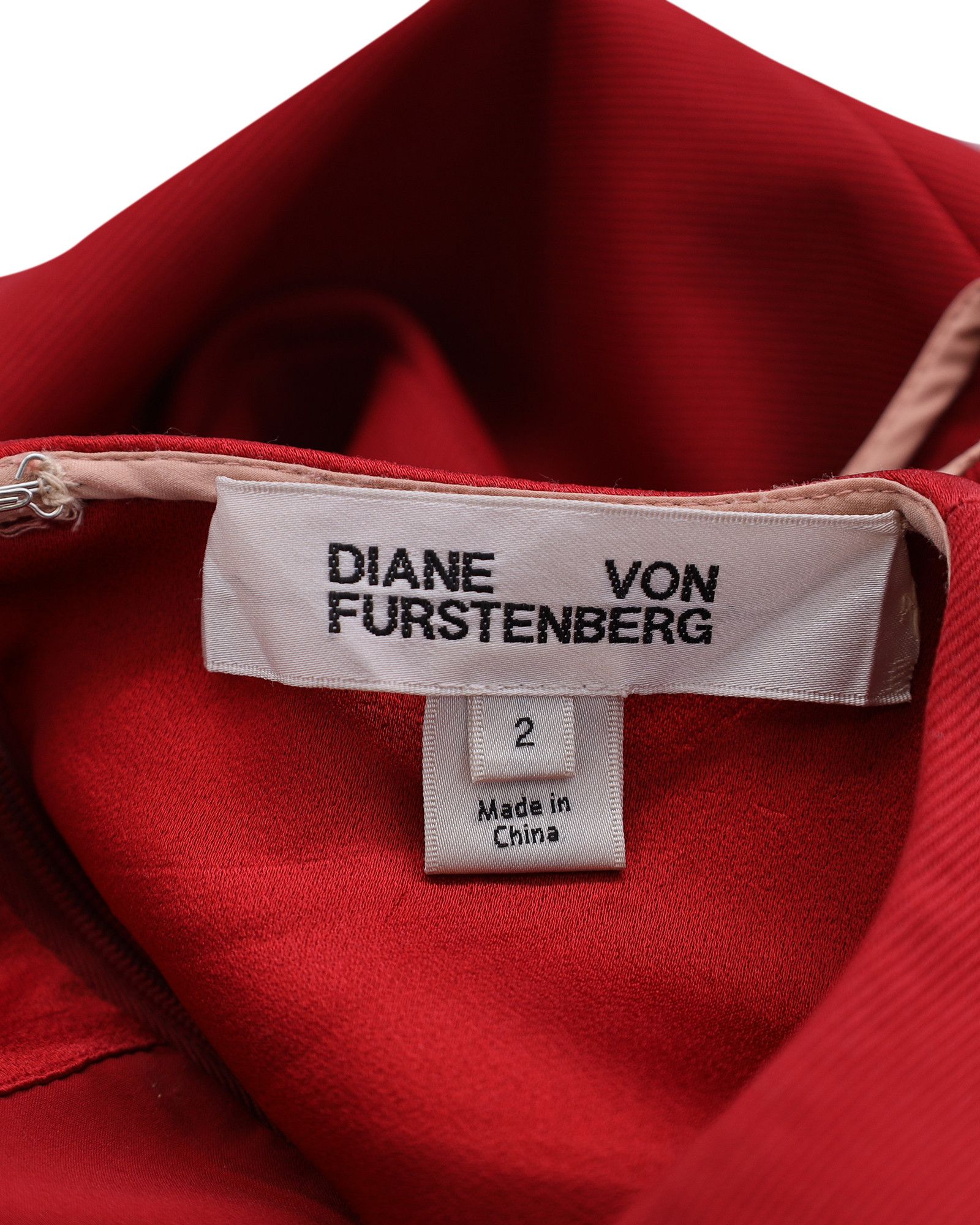 Diane von Furstenberg Diane Von Furstenberg Carpreena Ponte Mini Dress in Red Visc Size XS / US 0-2 / IT 36-38 - 5 Thumbnail